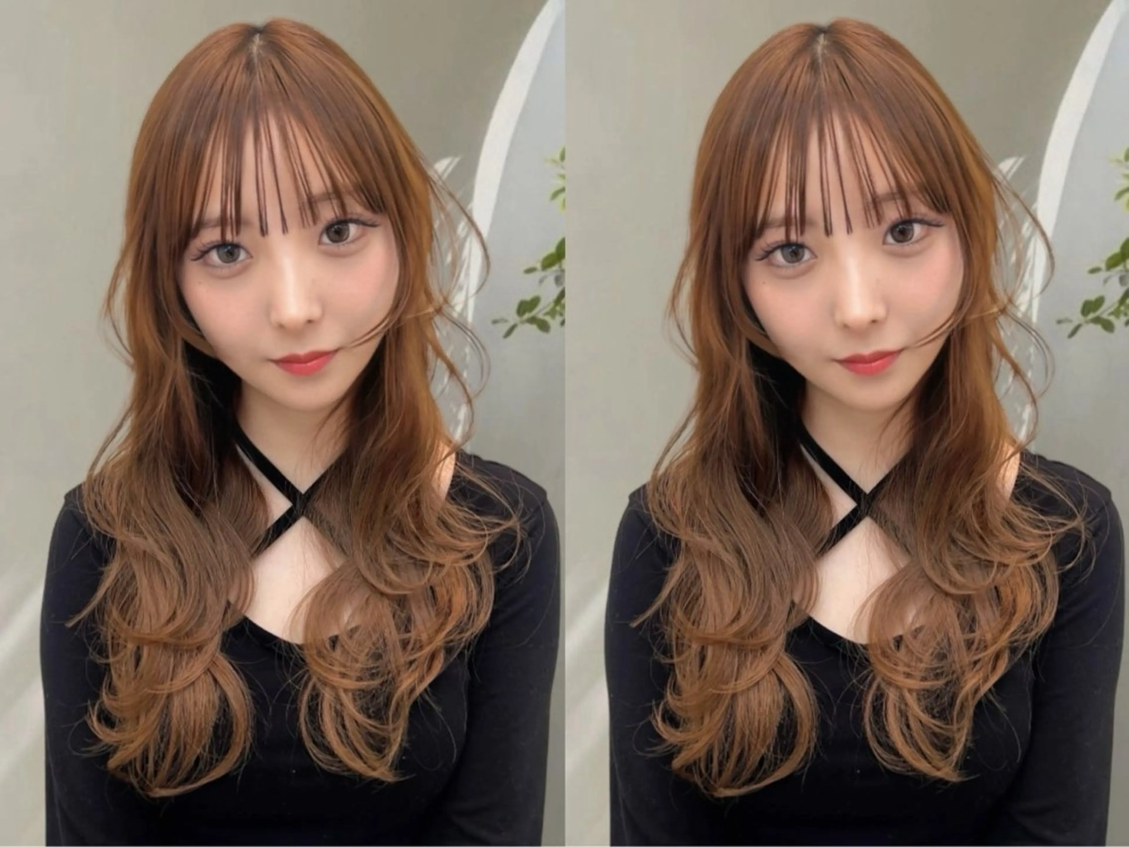 ロング ヘアカラー トリートメント 韓国ヘア　野々山 ゆうとのヘアスタイル