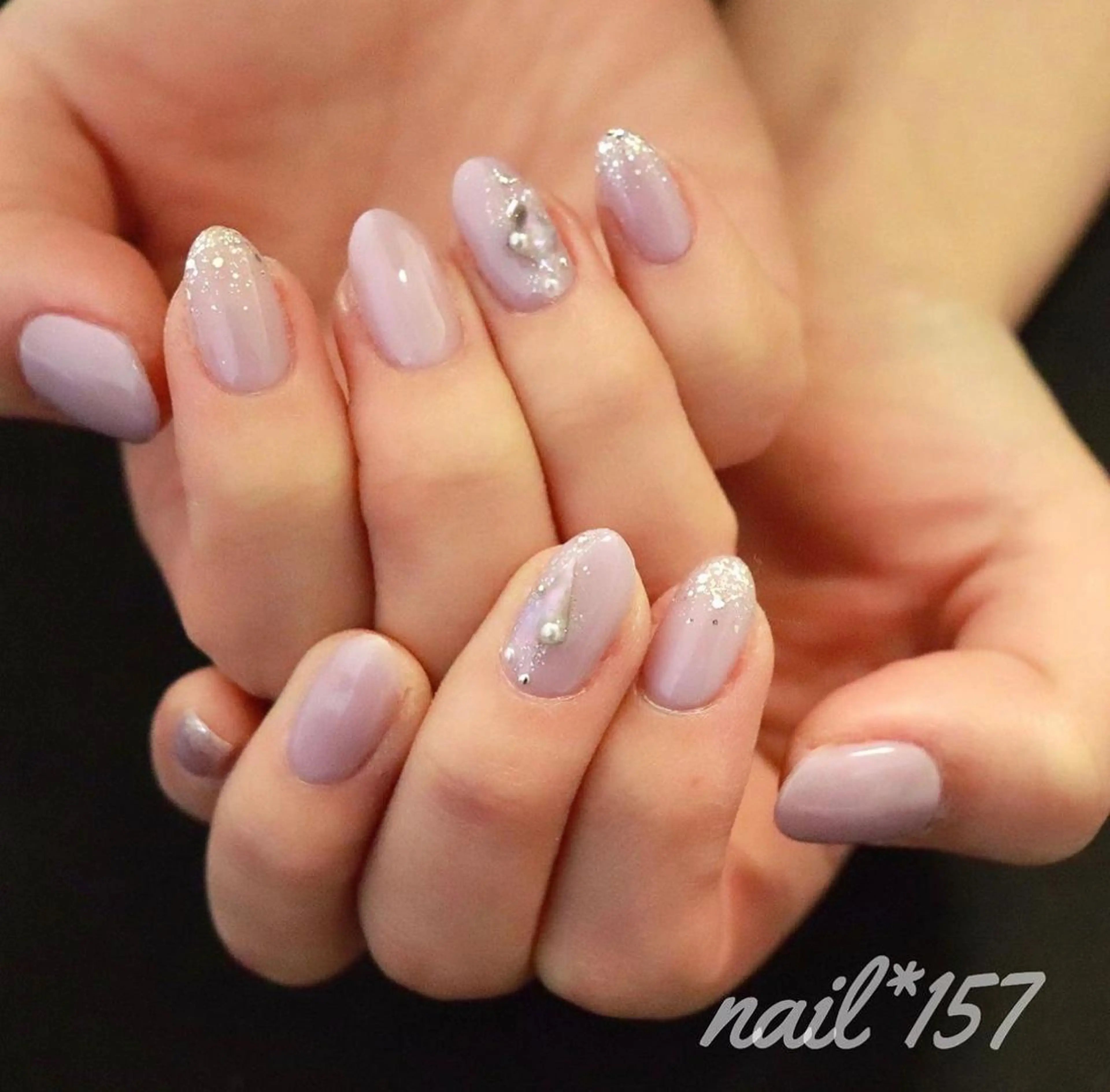 ネイル ラメ(グリッター) nail*157 .のネイルデザイン