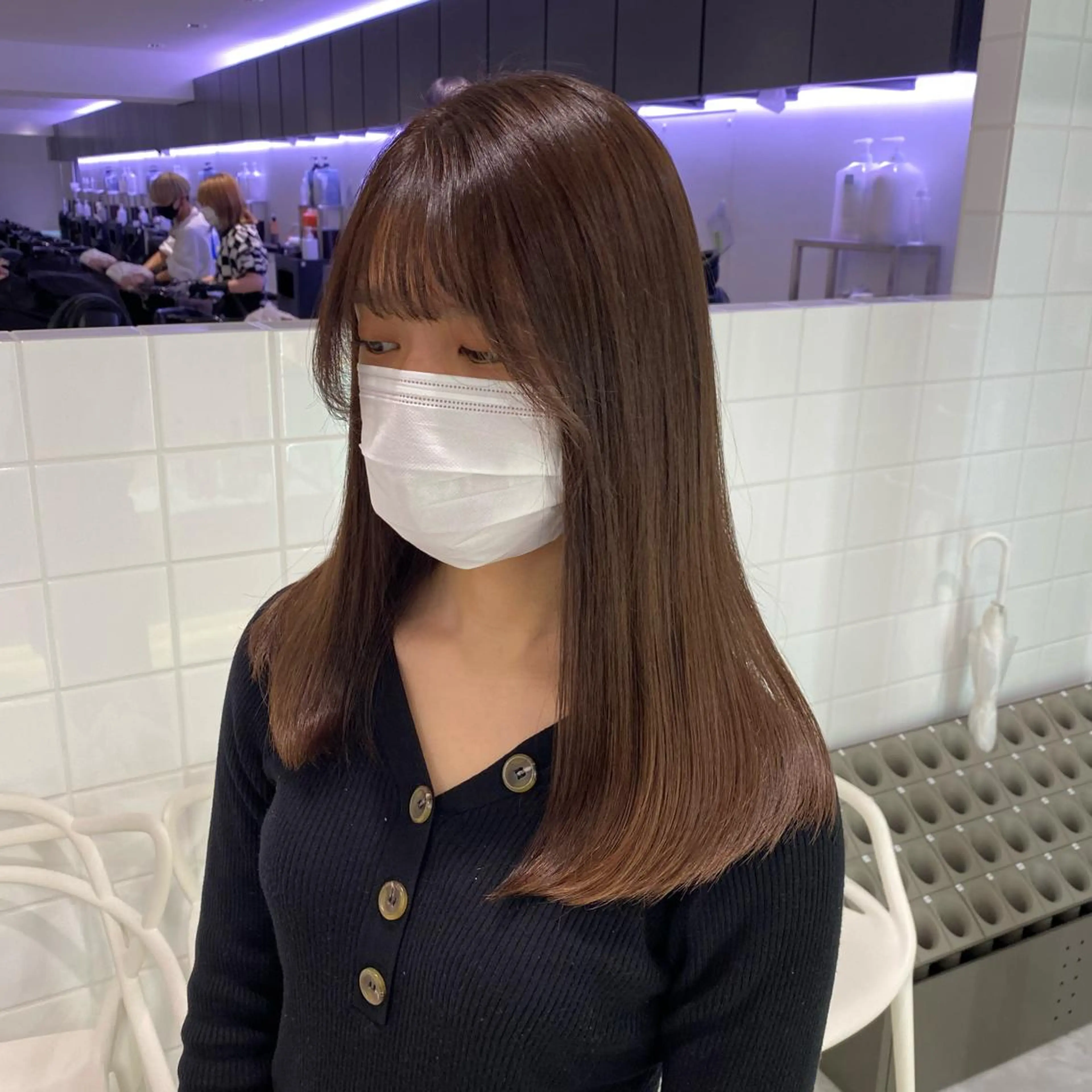 セミロング カラー パーマ ヘアアレンジ メンズ キッズ ネイル マツエク・マツパ アイブロウ ベージュカラー ミルクティーベージュ Lumo所属・💖横浜ブリーチなし 💖MIHOのヘアスタイル