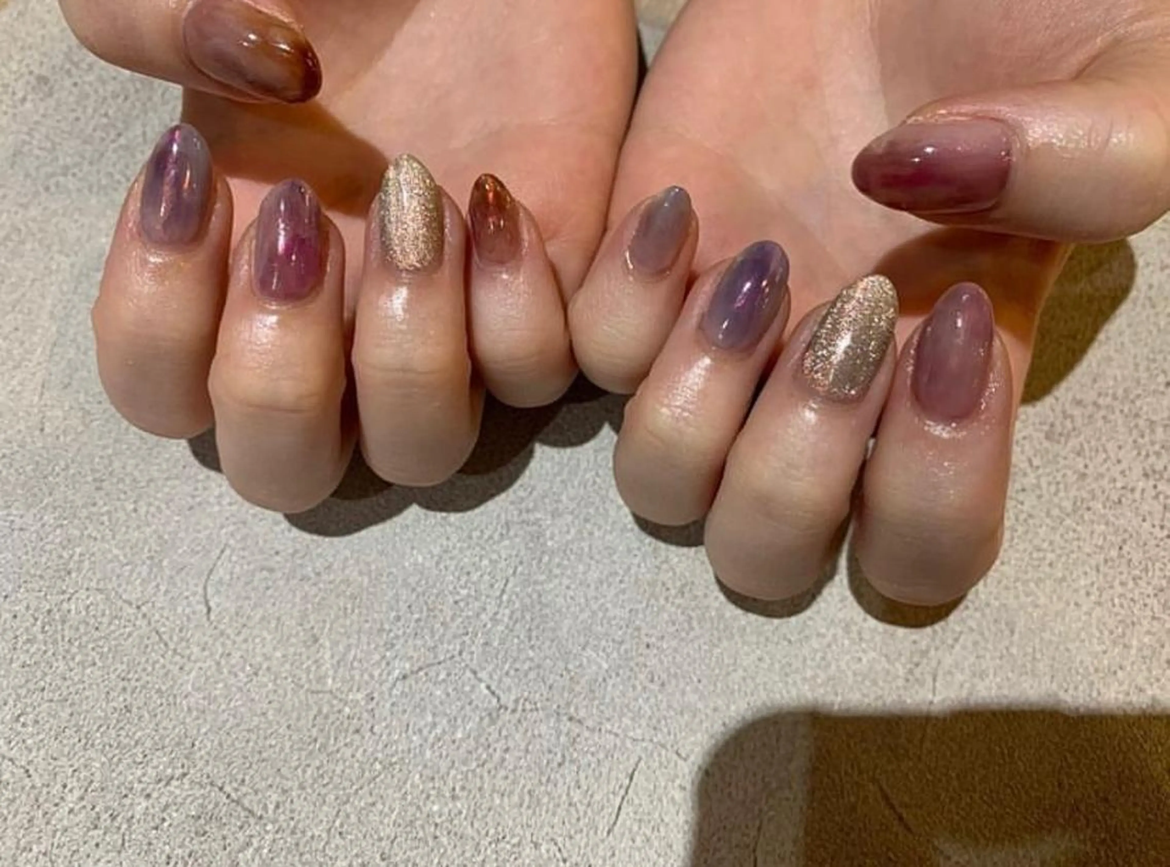 ネイル ストーンネイル Hair＆Esthe＆Nail　Garden所属・Garden Takeuchiのネイルデザイン