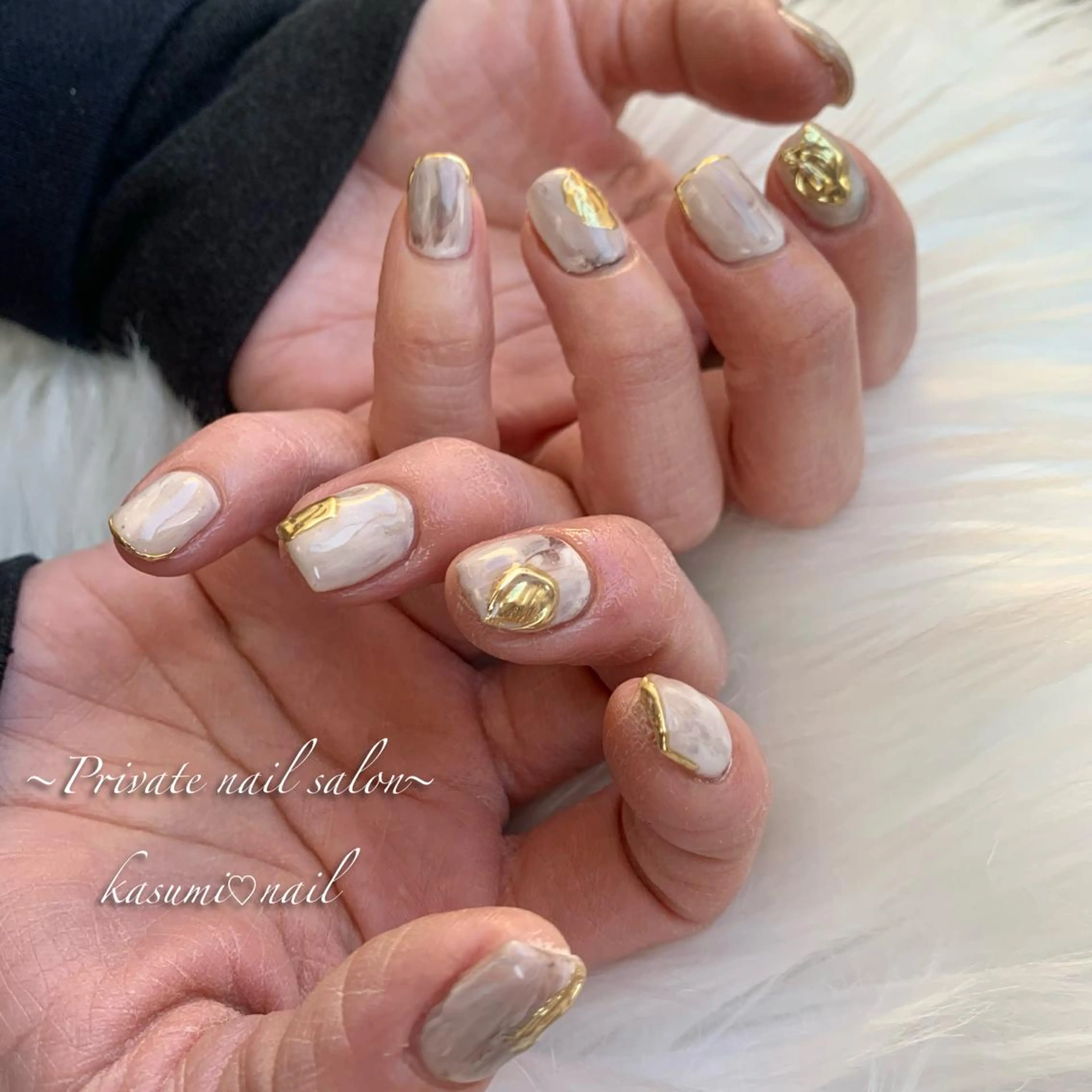 ネイル アートネイル ラメ(グリッター) マグネットネイル ミラーネイル 持ち込み KASUMI♡ Nailのネイルデザイン