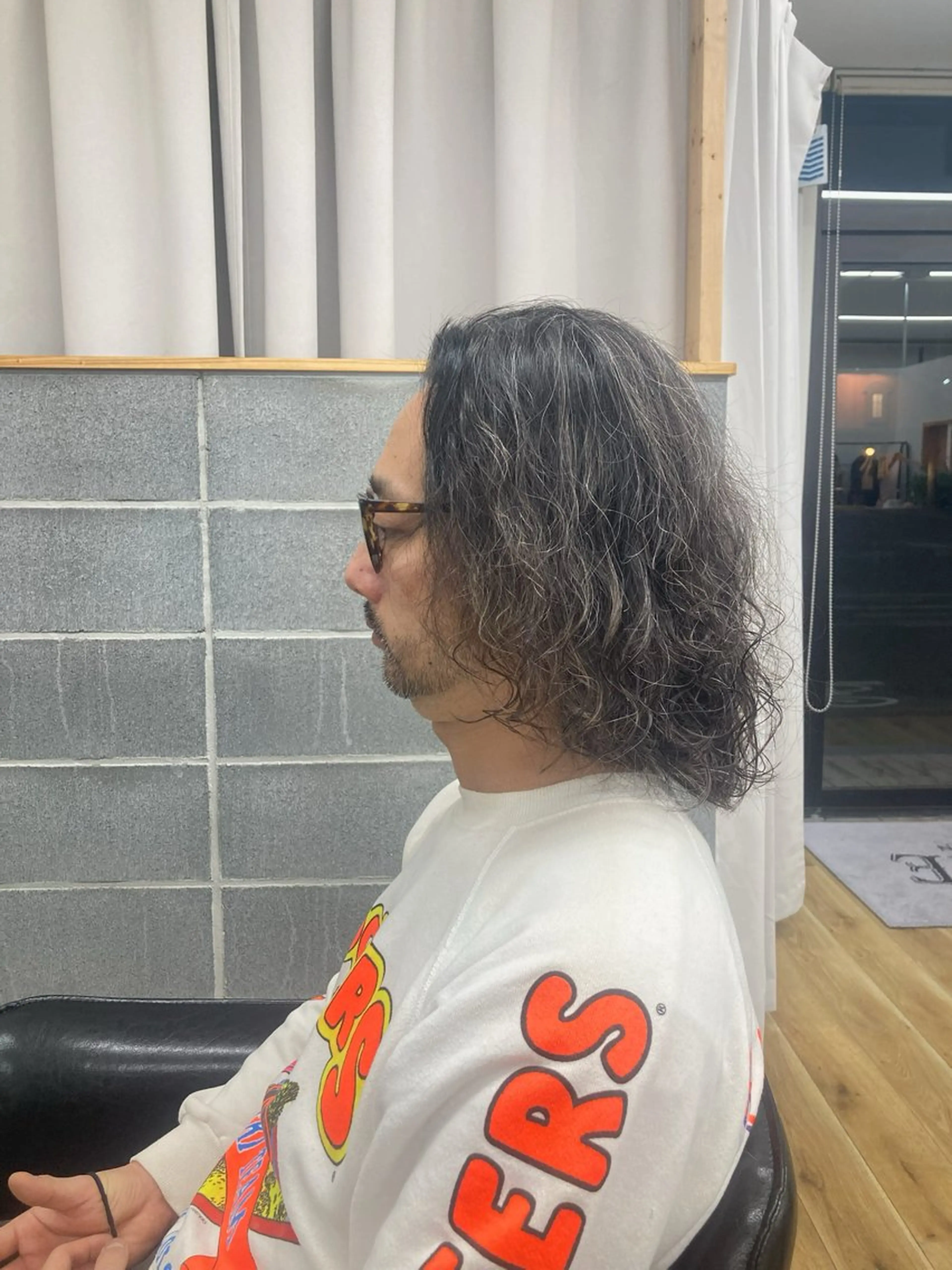 セミロング カット パーマ メンズ特化/垣見 隼人のヘアスタイル