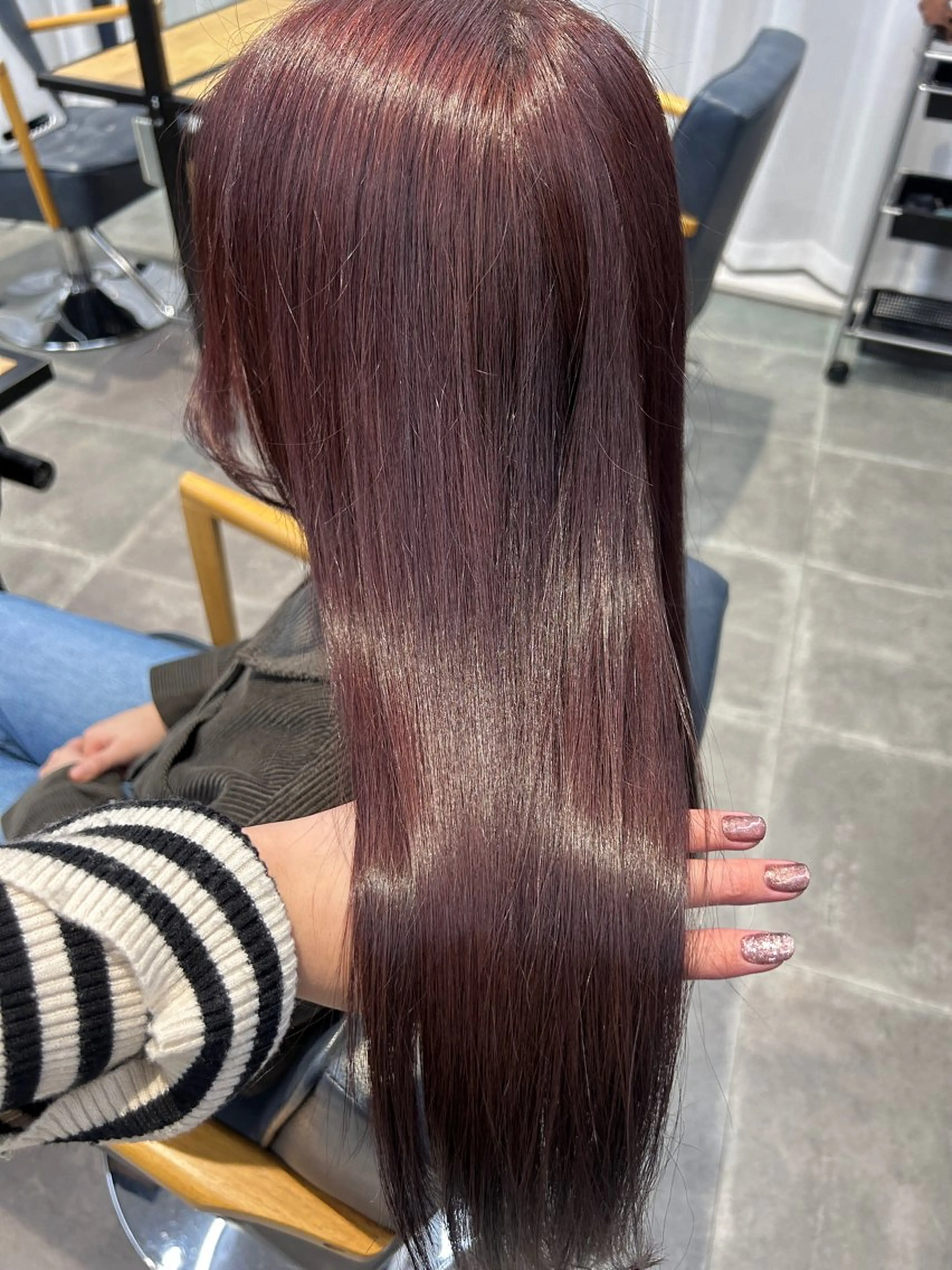 ロング カラー カット ヘアカラー トリートメント newi梅田🫧韓国 ヘア🫧sakiのヘアスタイル