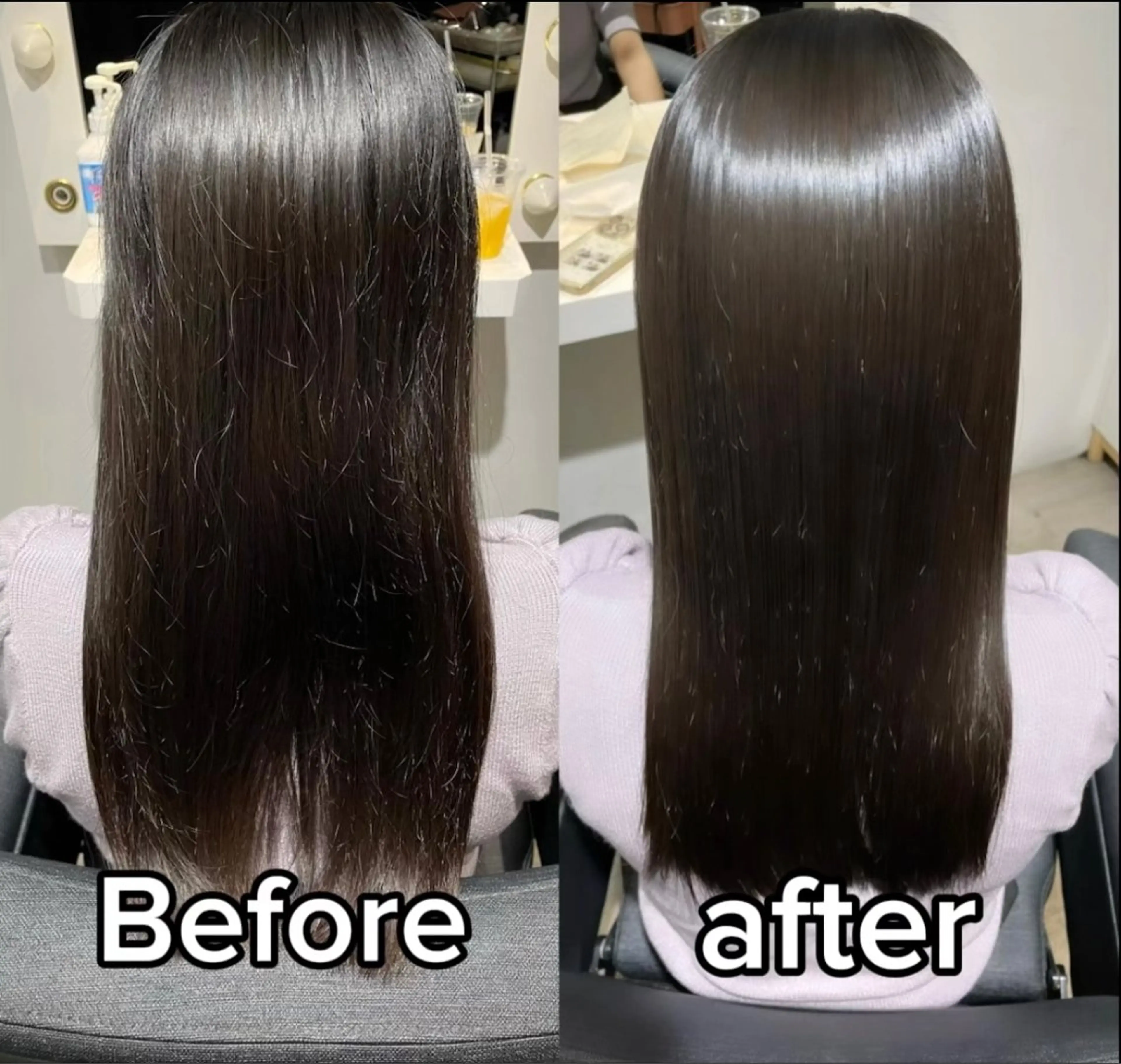 ロング アッシュ くびれヘア 顔まわりレイヤー ハイレイヤー 髪質改善 梅田縮毛矯正◻︎髪質 改善◻︎細見　了眞のヘアスタイル