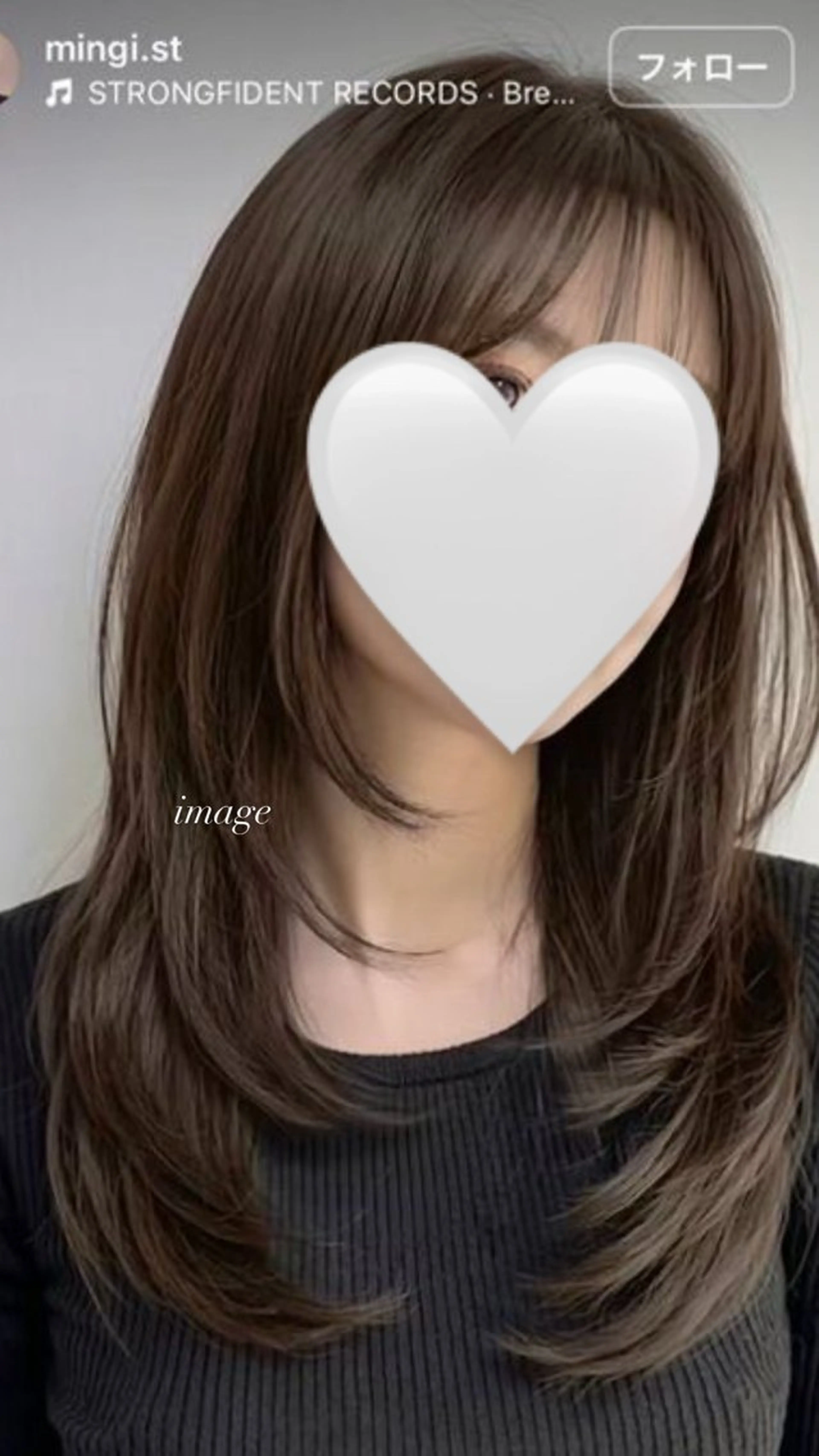 セミロング 顔周りカット 韓国風ヘア レイヤーカット カット ワンホン韓国レイヤー /表参道/みづきのヘアスタイル