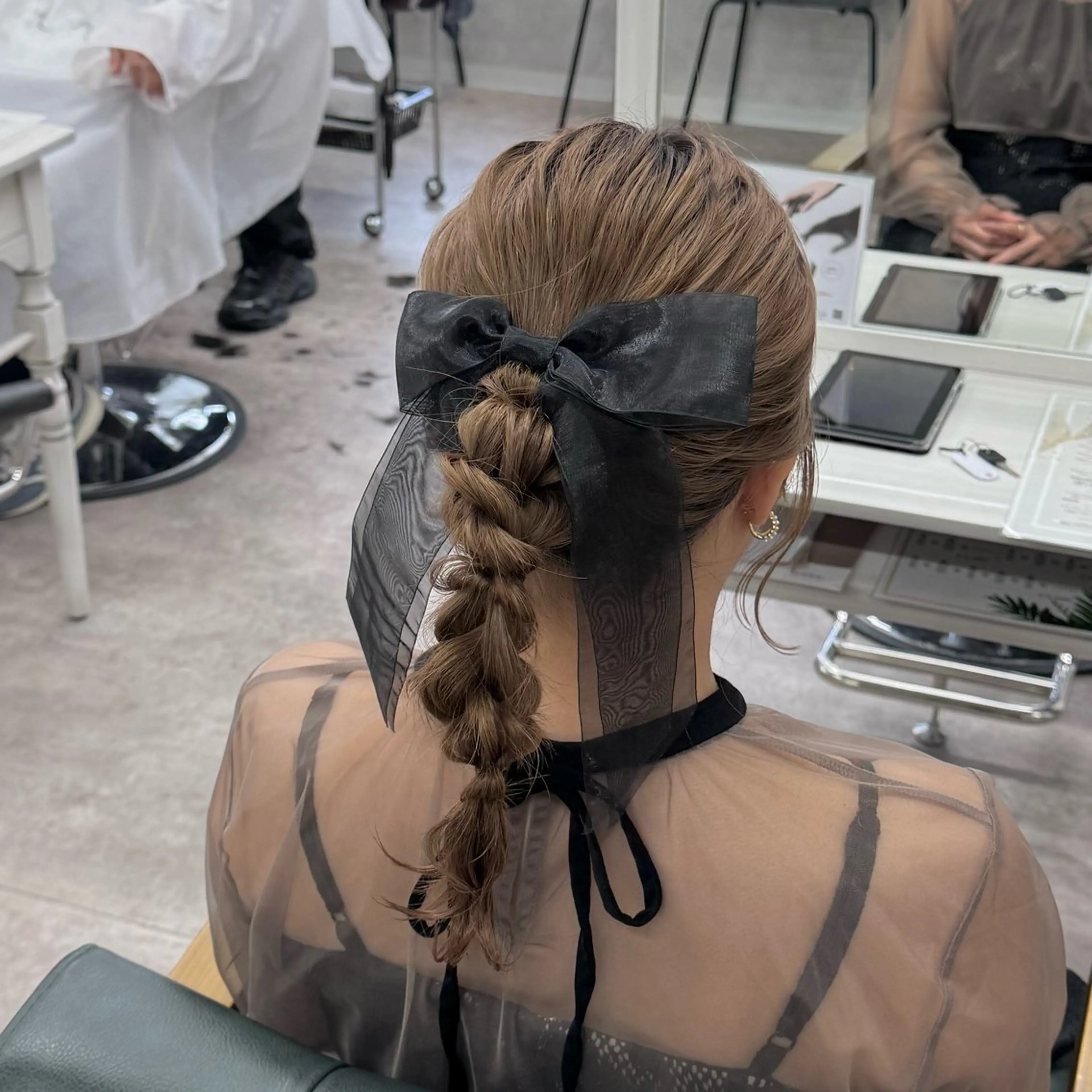 セミロング ヘアアレンジ ヘアセット JUNSHIN🦋 ヘアセット／カラーのヘアスタイル