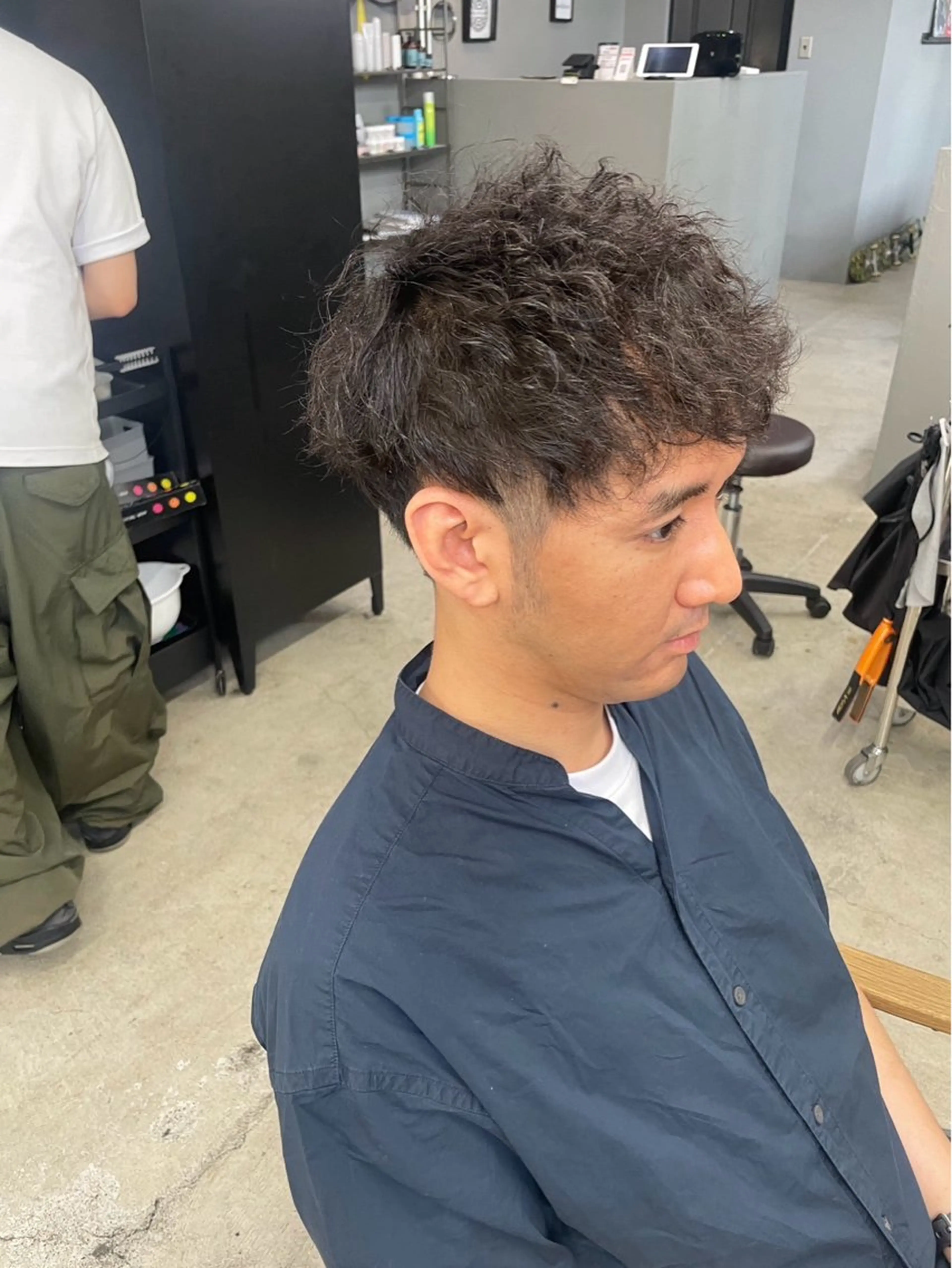 ショート パーマ メンズ カット パーマ メンズ専門サロン wokeのヘアスタイル