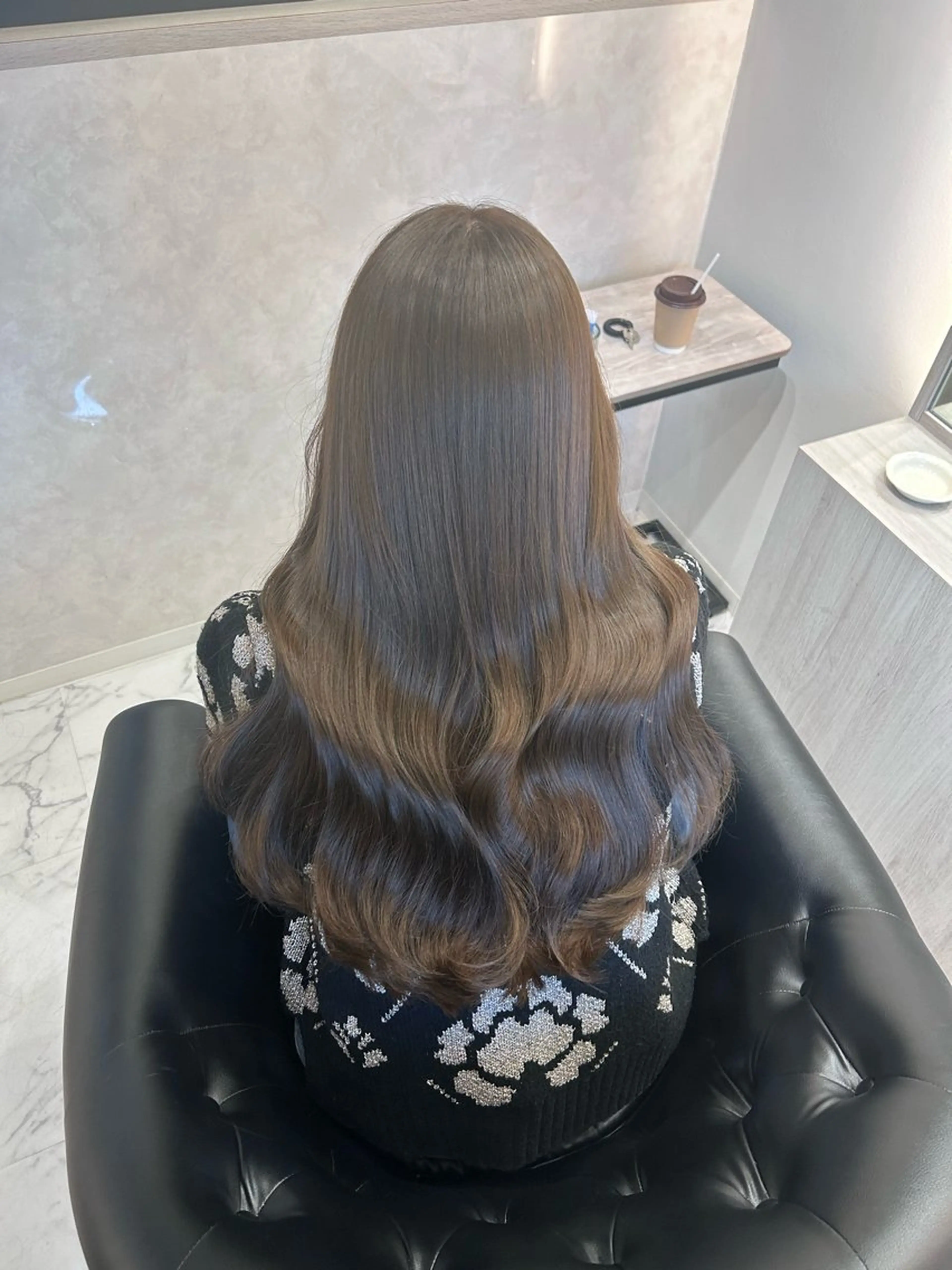 ロング カラー ヘアカラー トリートメント &chaLme   心斎橋所属・emi/髪質改善/ 韓国風/艶カラーのヘアスタイル