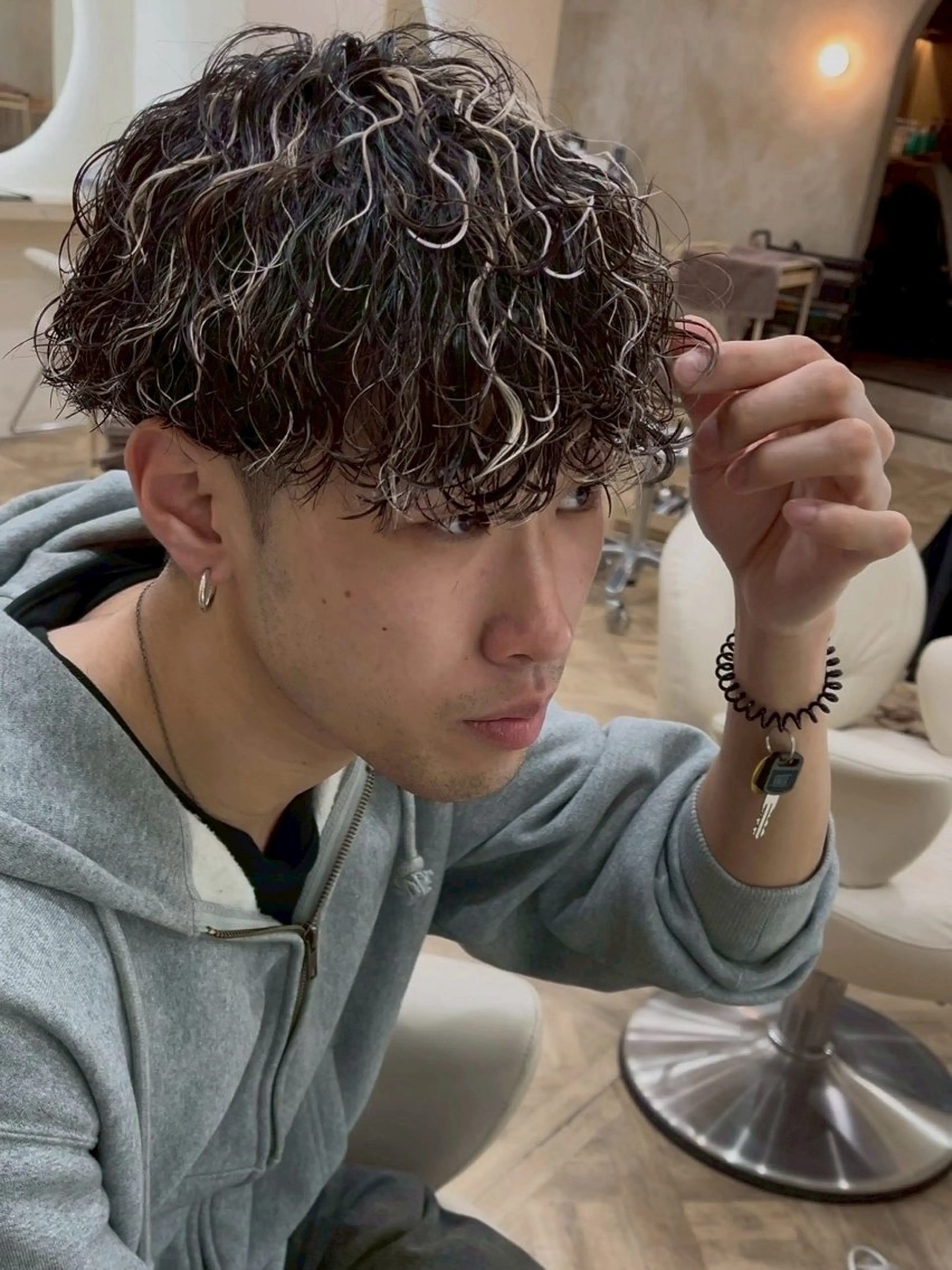 カラー パーマ メンズ カット ヘアカラー メンズパーマ/長岡 坂口祥貴のヘアスタイル