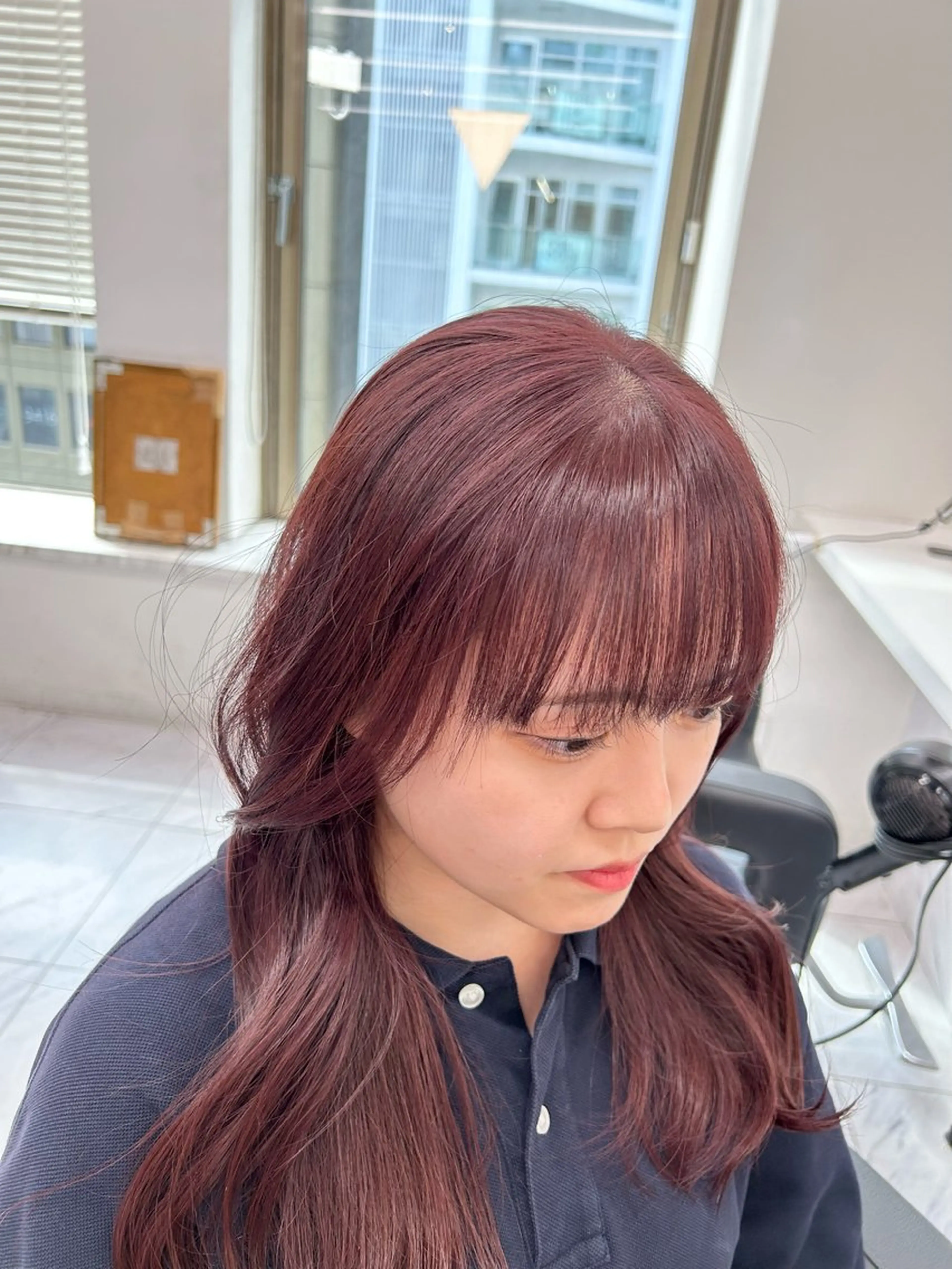 カラー ヘアカラー トリートメント 透明感ベージュ🤎 ナチュラルレイヤーのヘアスタイル