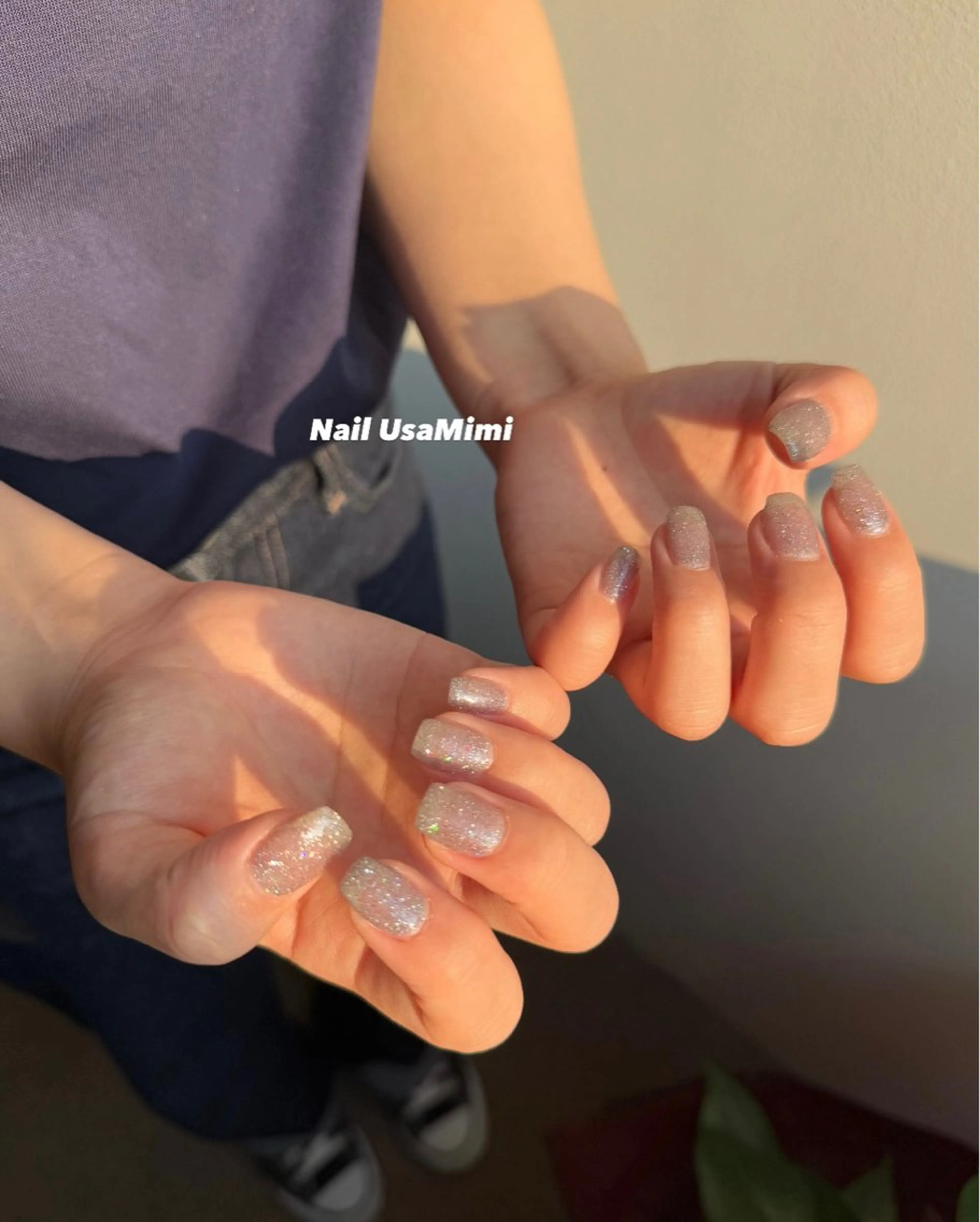 ネイル フラッシュネイル ワンカラーネイル ハンドネイル 本町ネイルNail UsaMimiのネイルデザイン