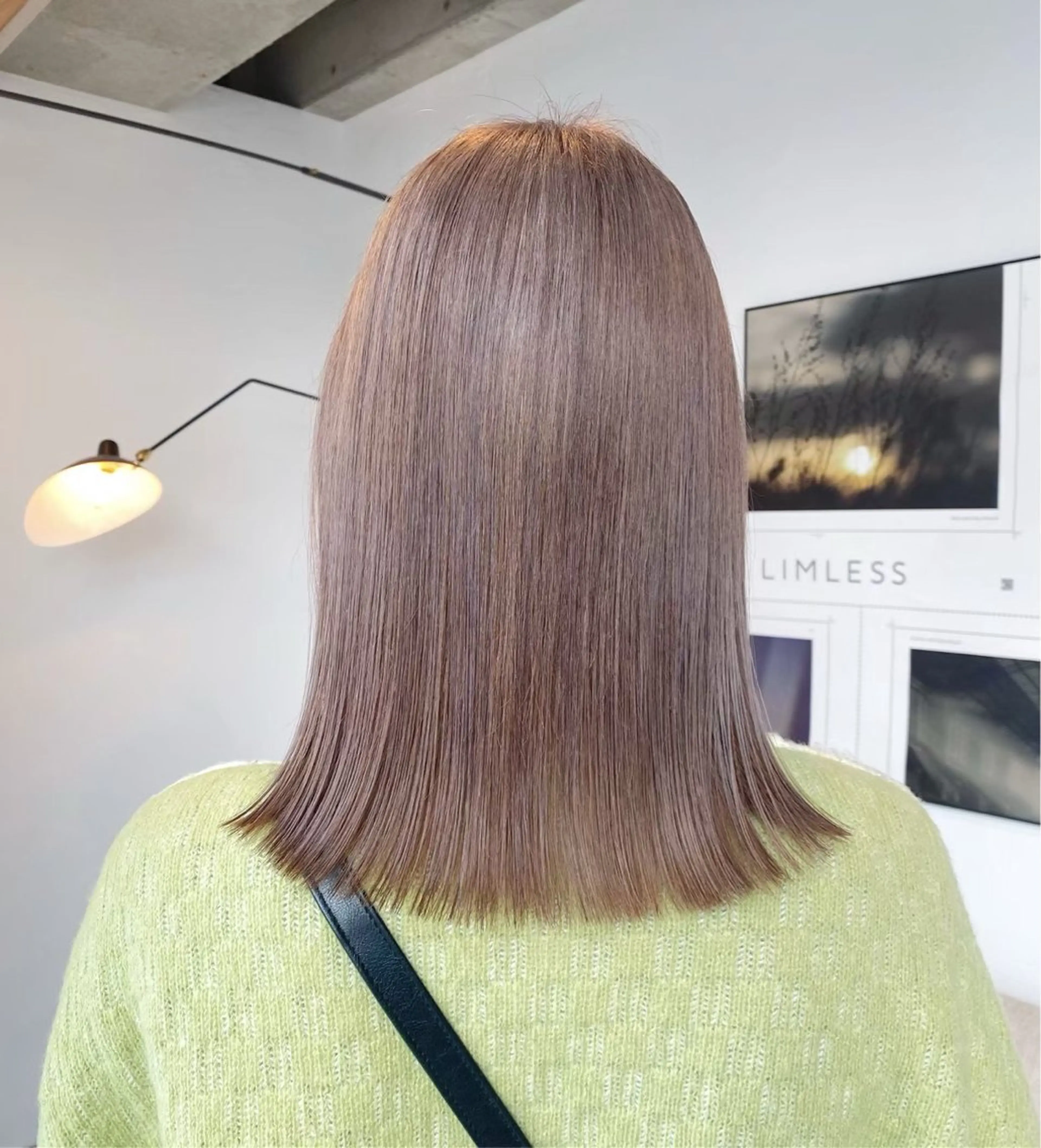 ミディアム ヘアカラー トリートメント ベージュカラー/新潟 カラー特化/落合優吾のヘアスタイル