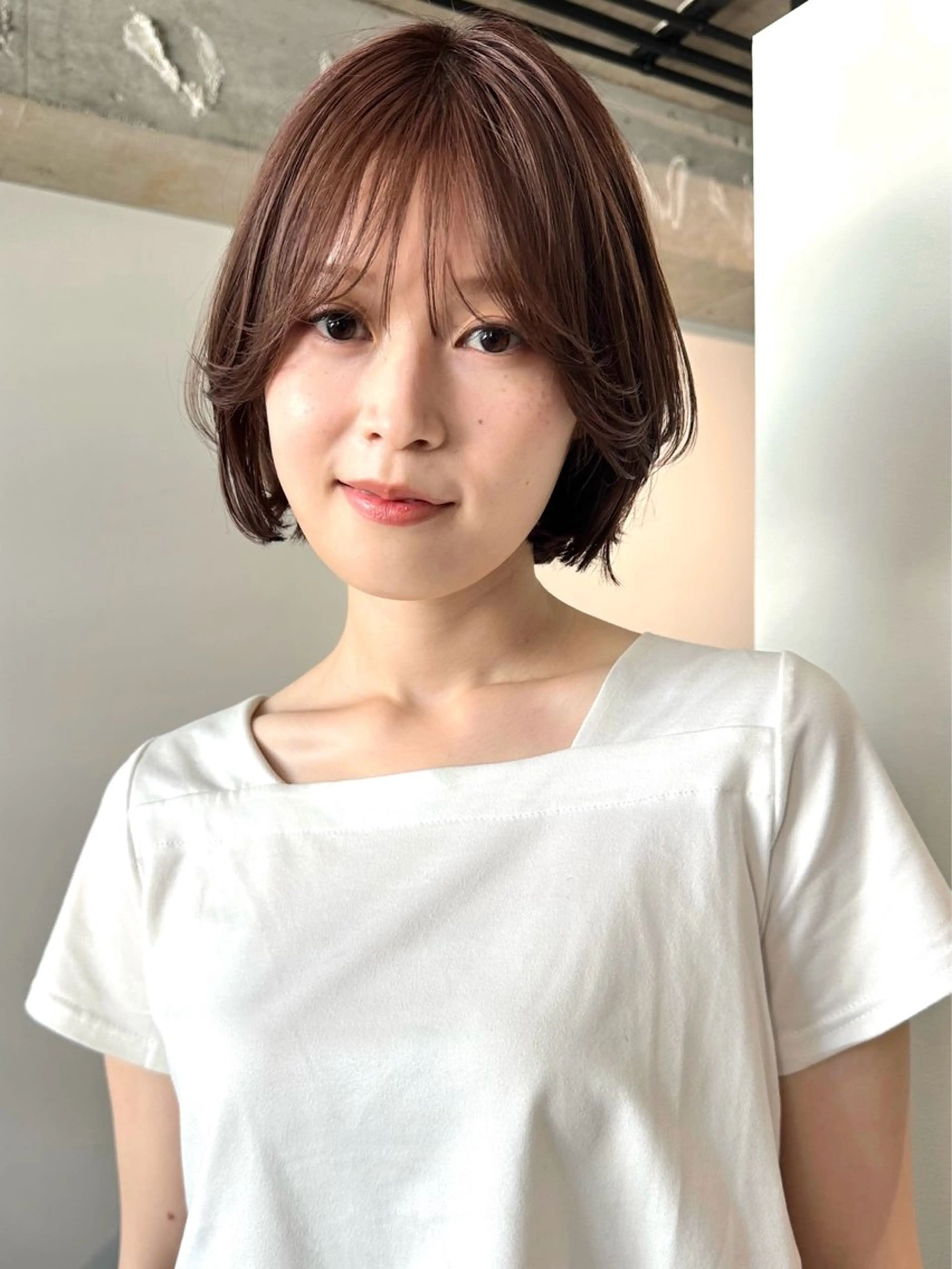 ショート カラー パーマ 🫧小顔×似合わせ× 透明感カラー🫧のヘアスタイル