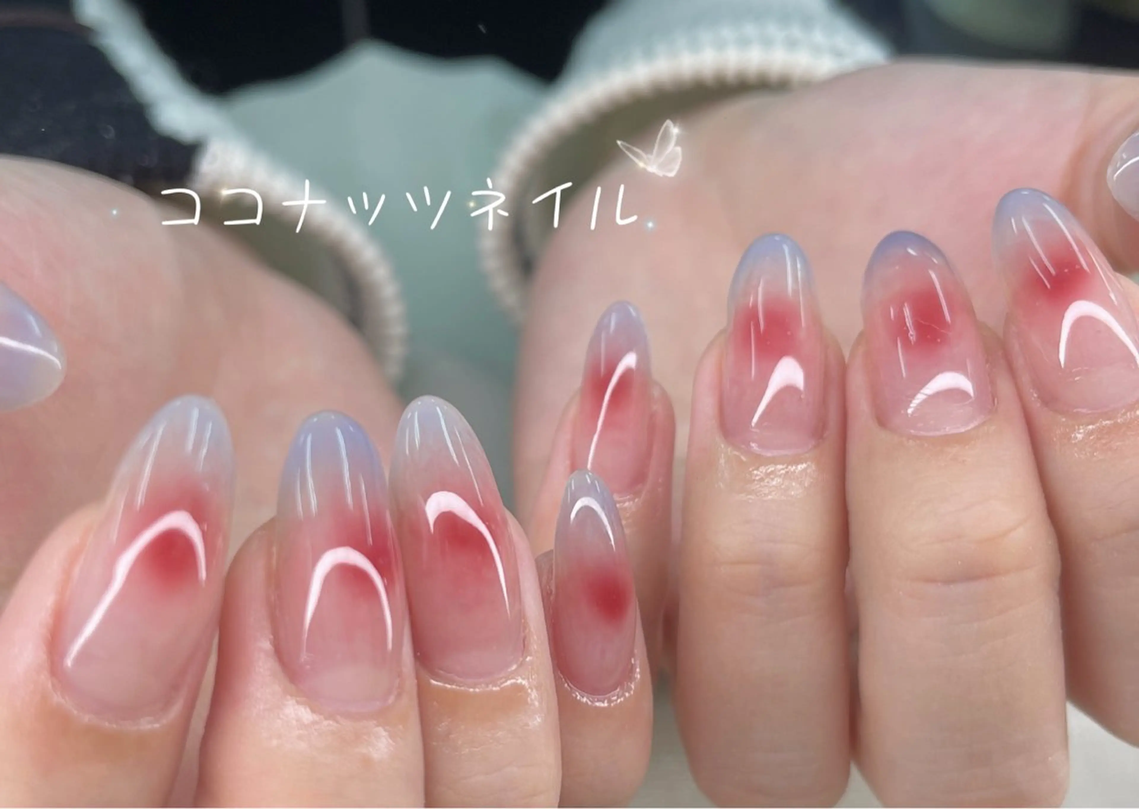 ネイル べっ甲ネイル フレンチネイル キラキラネイル マグネットネイル 大理石ネイル(マーブル) ハンドネイル 神田 ココナッツのネイルデザイン