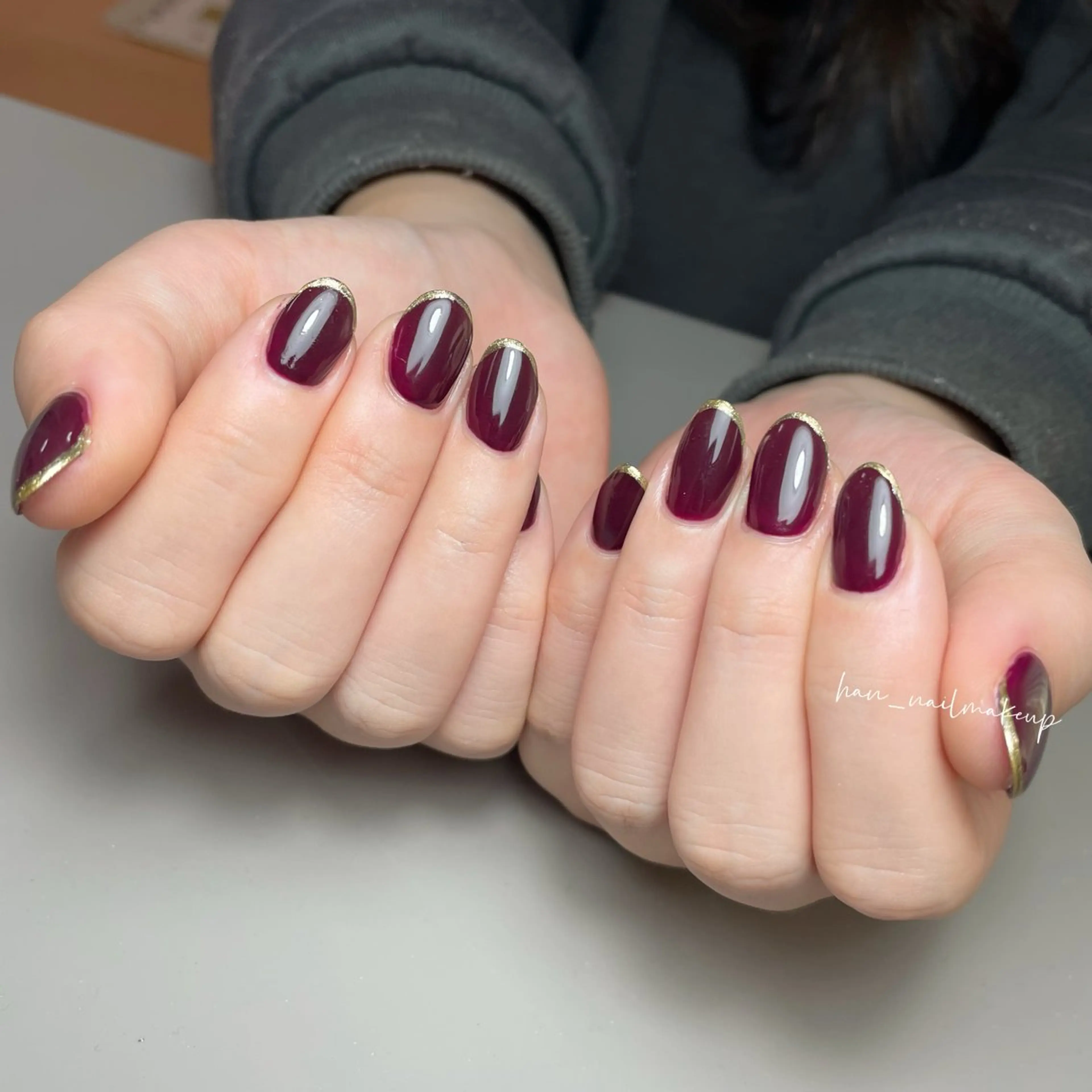 ネイル ラメ(グリッター) ワンカラーネイル ハンドネイル Han Nail 【y&m】のネイルデザイン