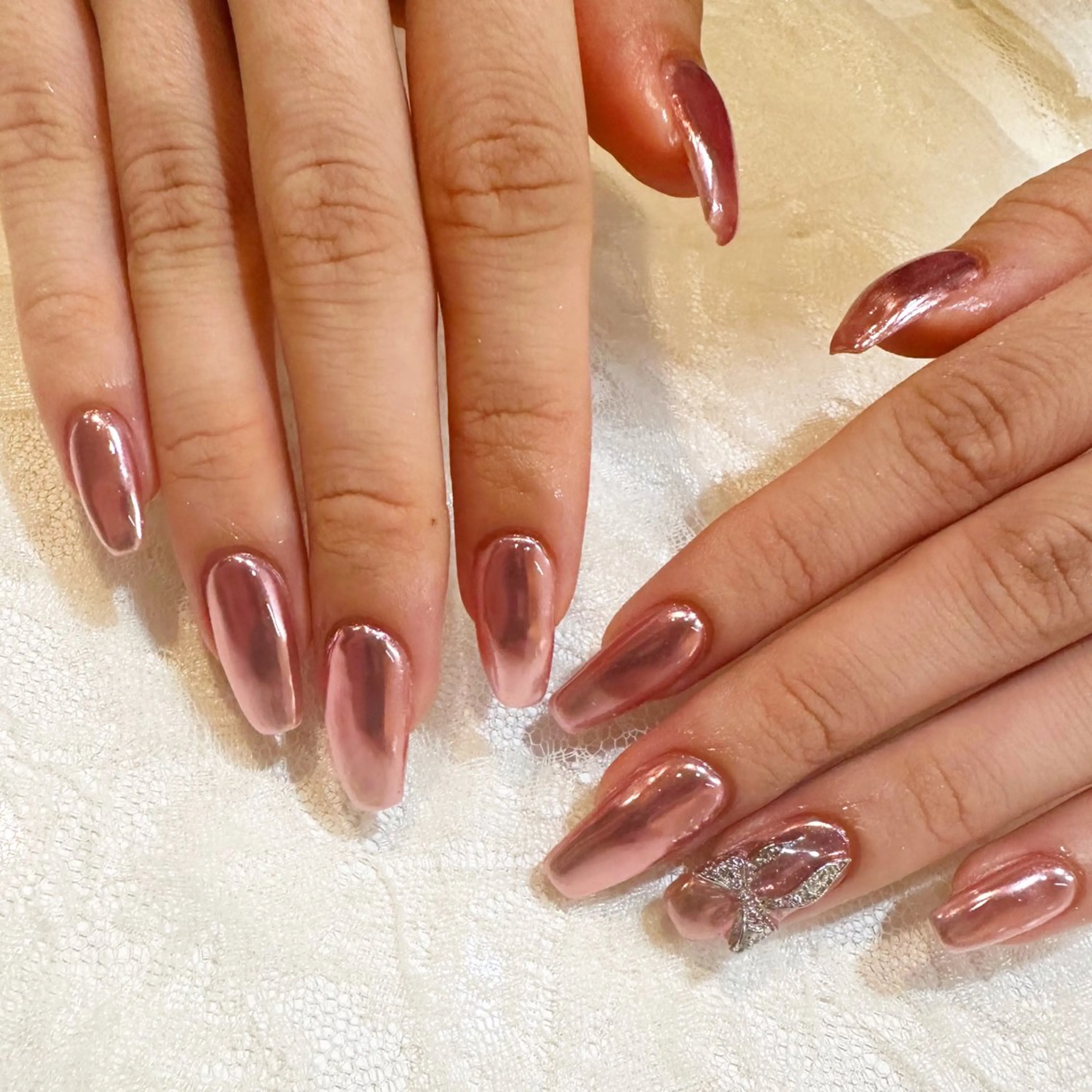 ネイル ミラーネイル ピンク ♡Nailist yui♡のネイルデザイン