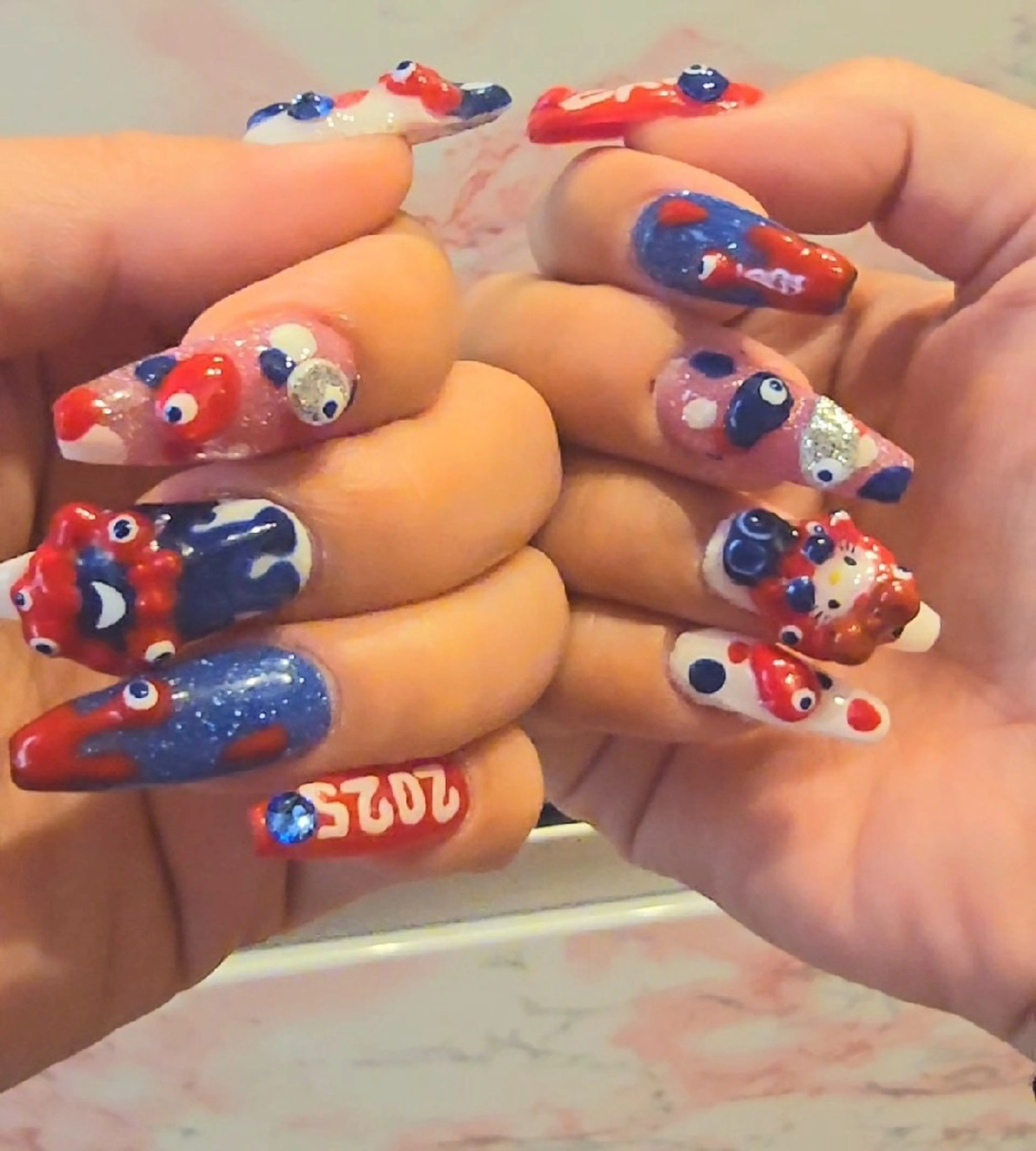 【オフ無し】やり放題+3Dアート+ワンポイント手描きアートの写真