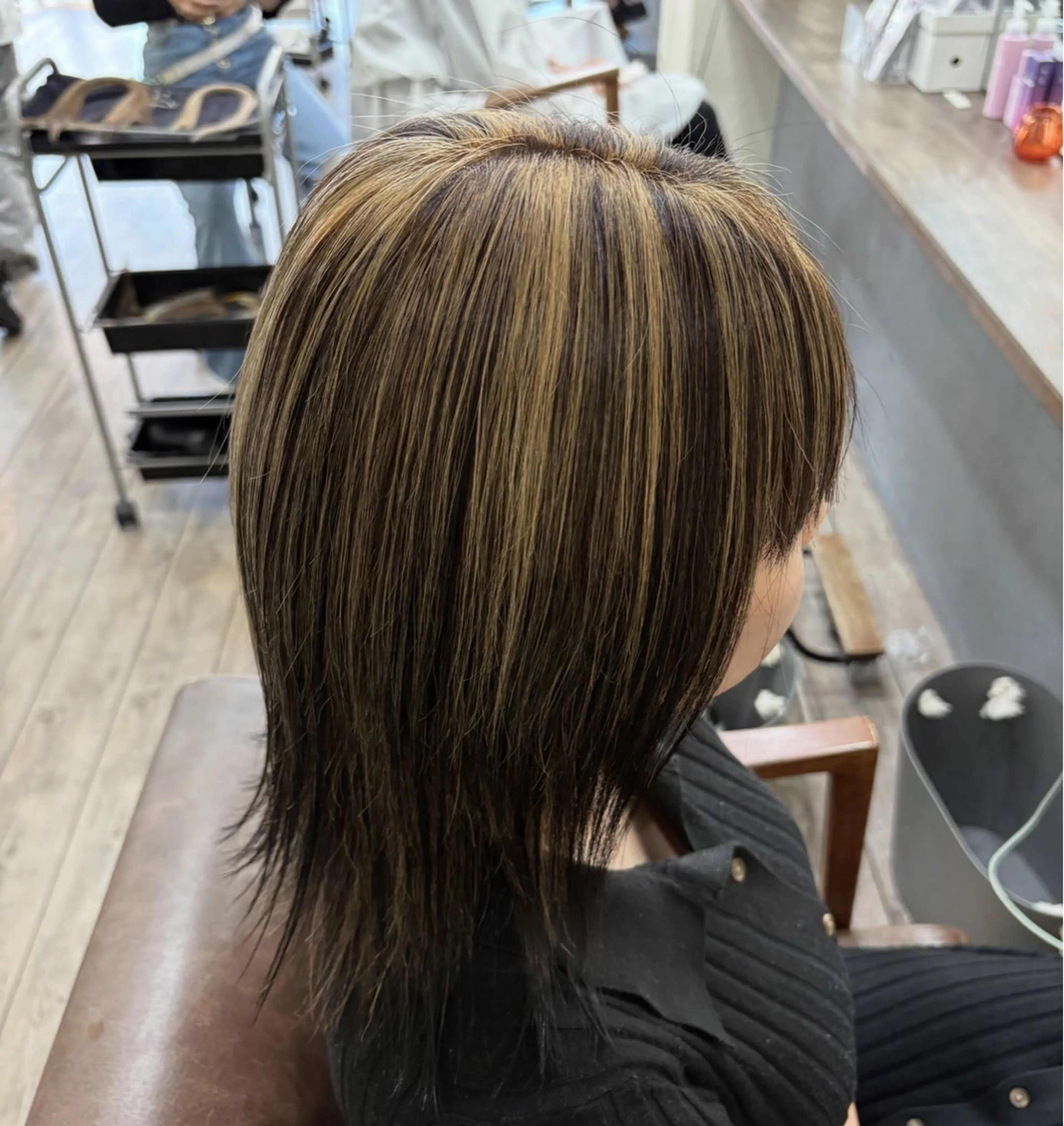 カラー ダブルカラー ハイライトカラー ヘアカラー エクステ/大須/黒坂 佳乃のヘアスタイル