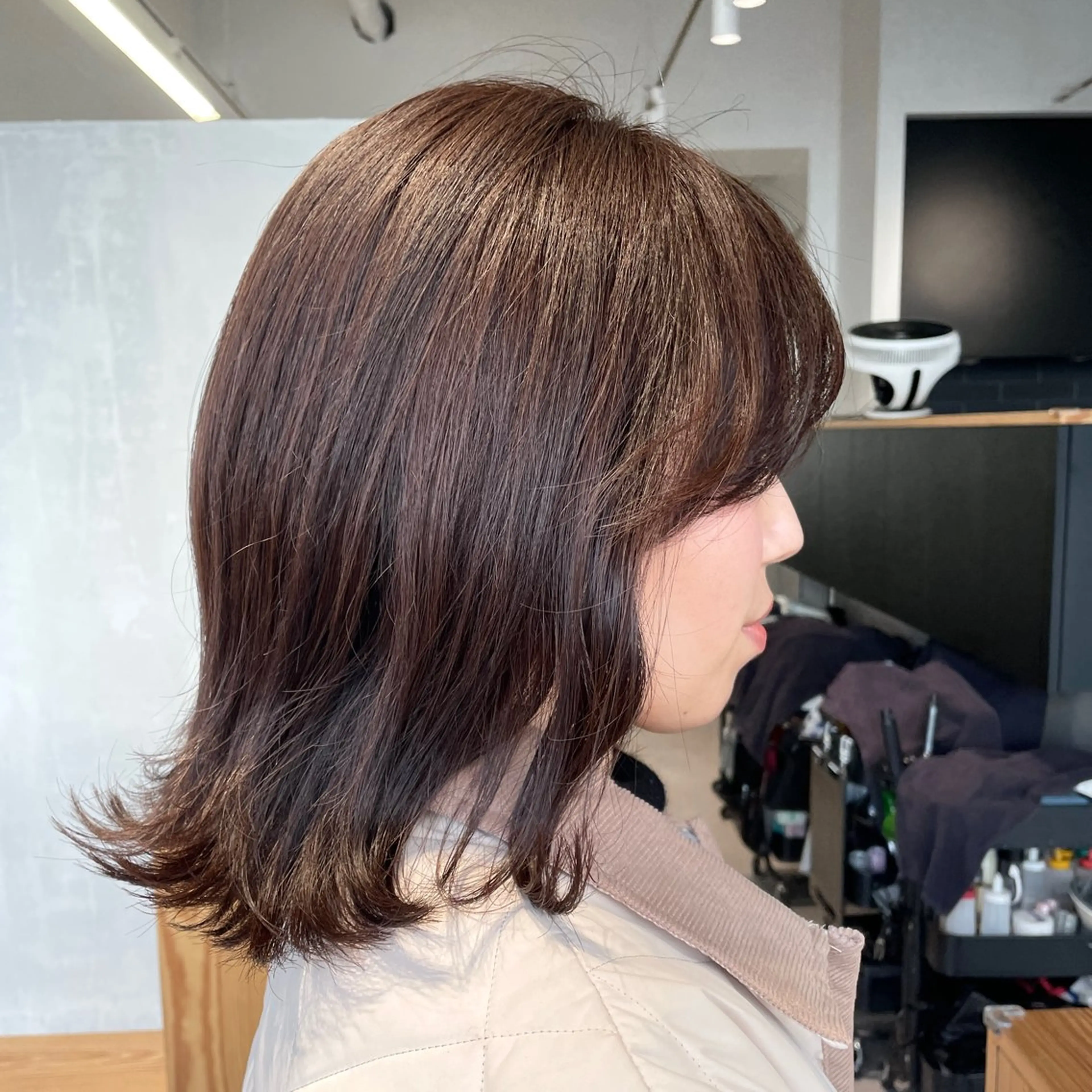 ミディアム カラー ハイライトカラー ハイライト ヘアカラー トリートメント DX SHARE SALON所属・matka白髪ぼかし 大人ヘア/KEIKOのヘアスタイル