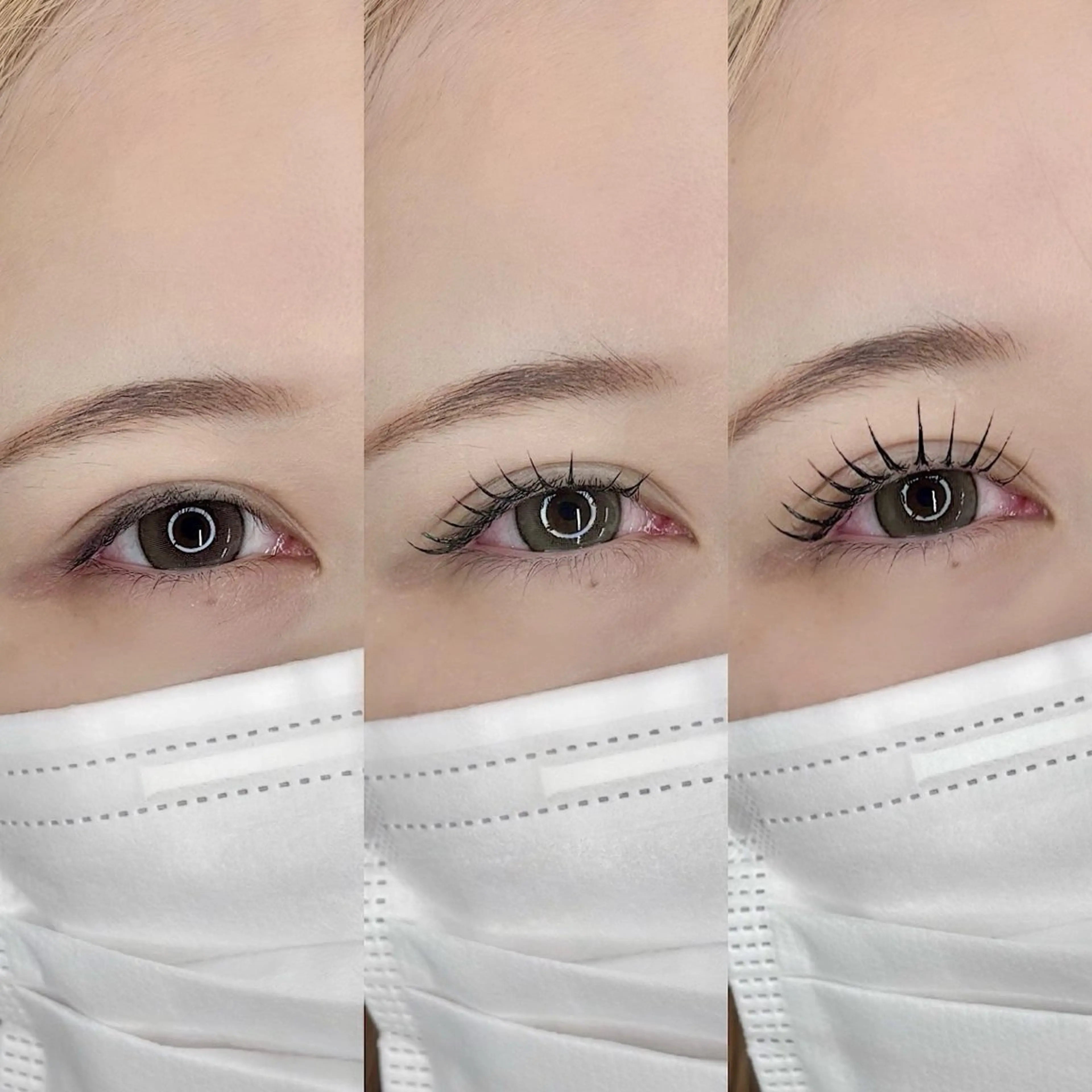 【LEDマツエク×まつげパーマ】アンドヘルシー100本(フラットラッシュ) 練習モデル🐰🎀　2時間の写真