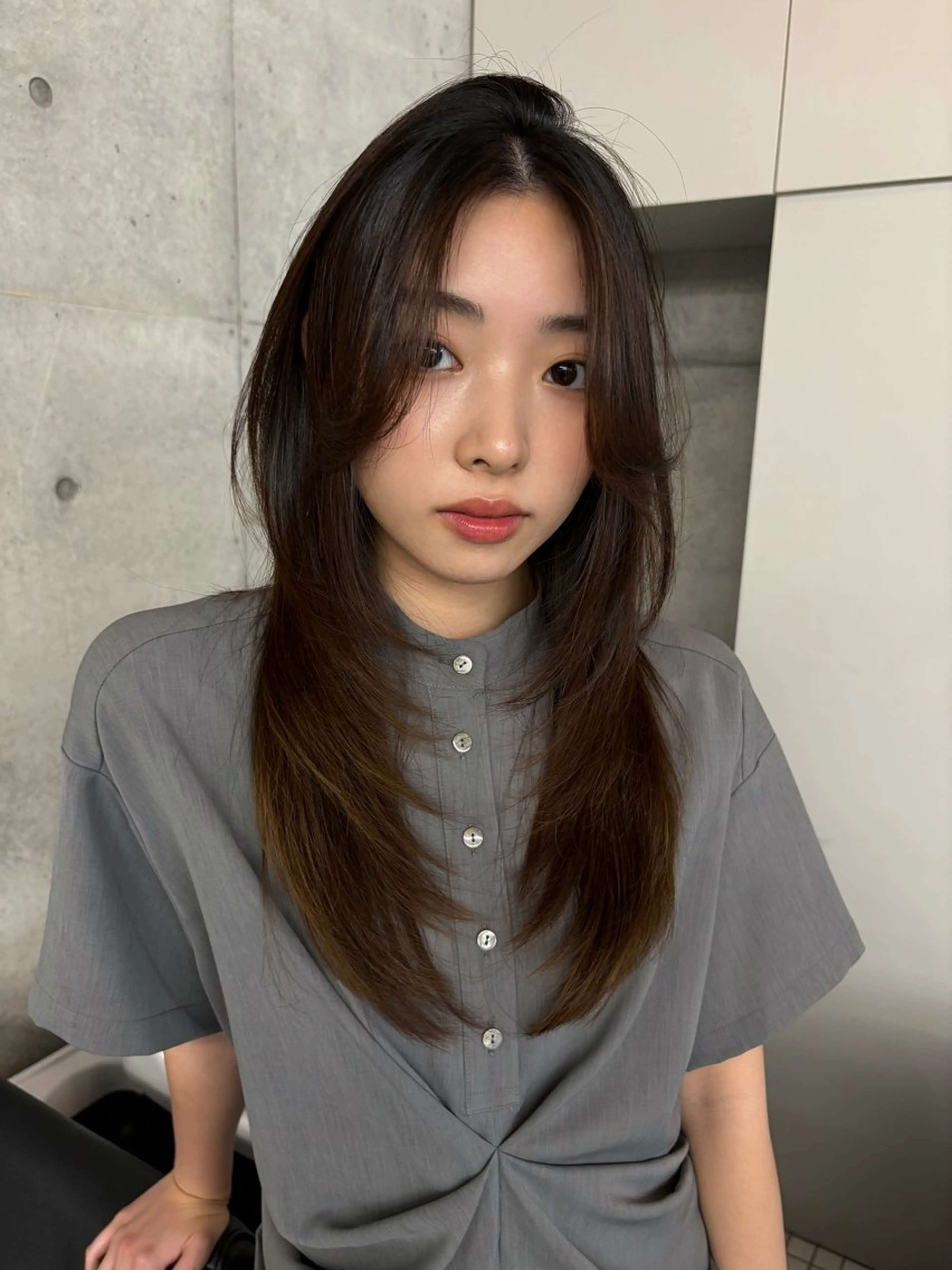 ロング カラー カット ヘアカラー トリートメント レイヤー/柔色 カラー/SAkiのヘアスタイル