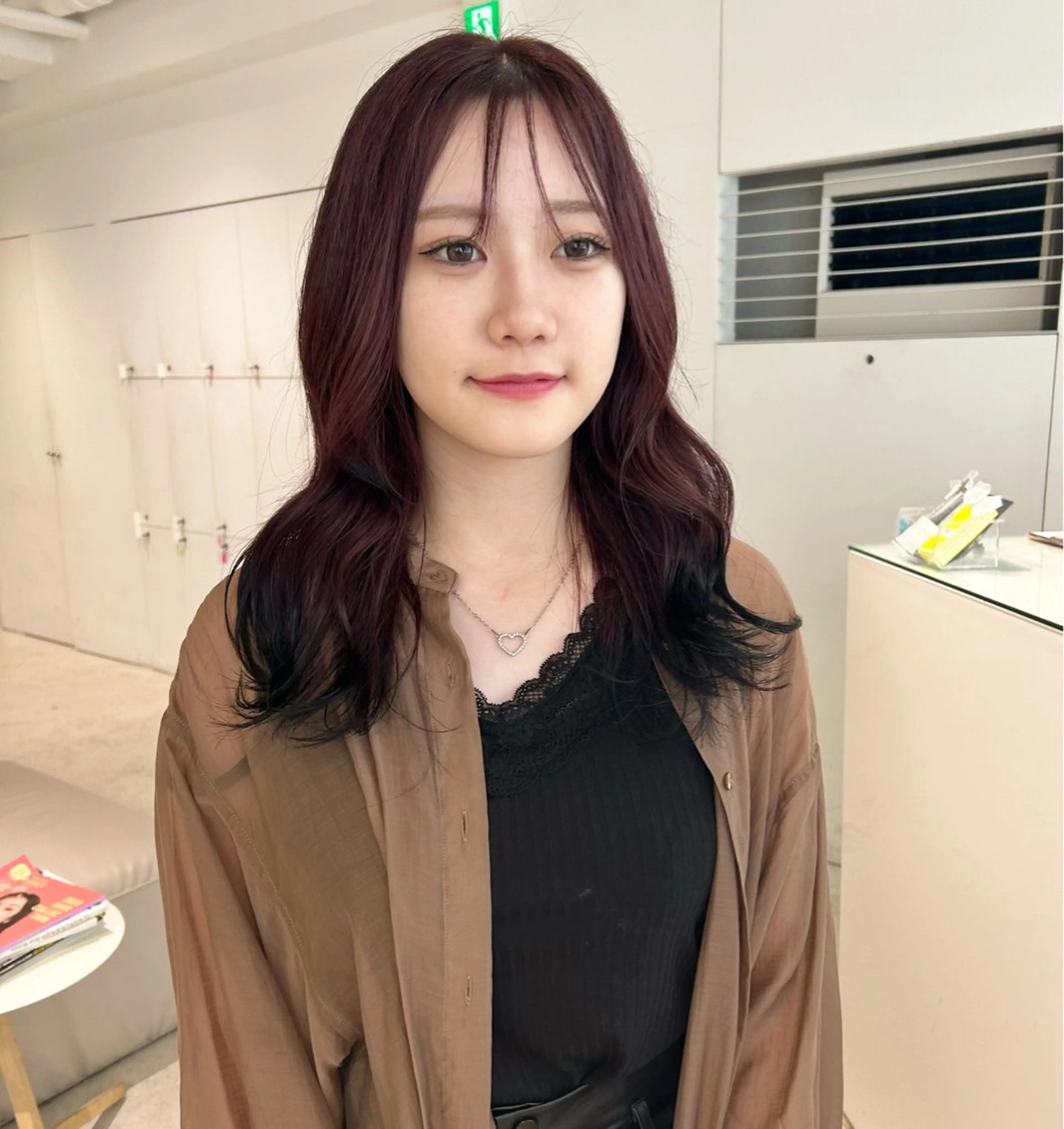 ロング カラー 黒髪 ピンクカラー ヘアカラー 透明感カラー🫧 nanohaのヘアスタイル