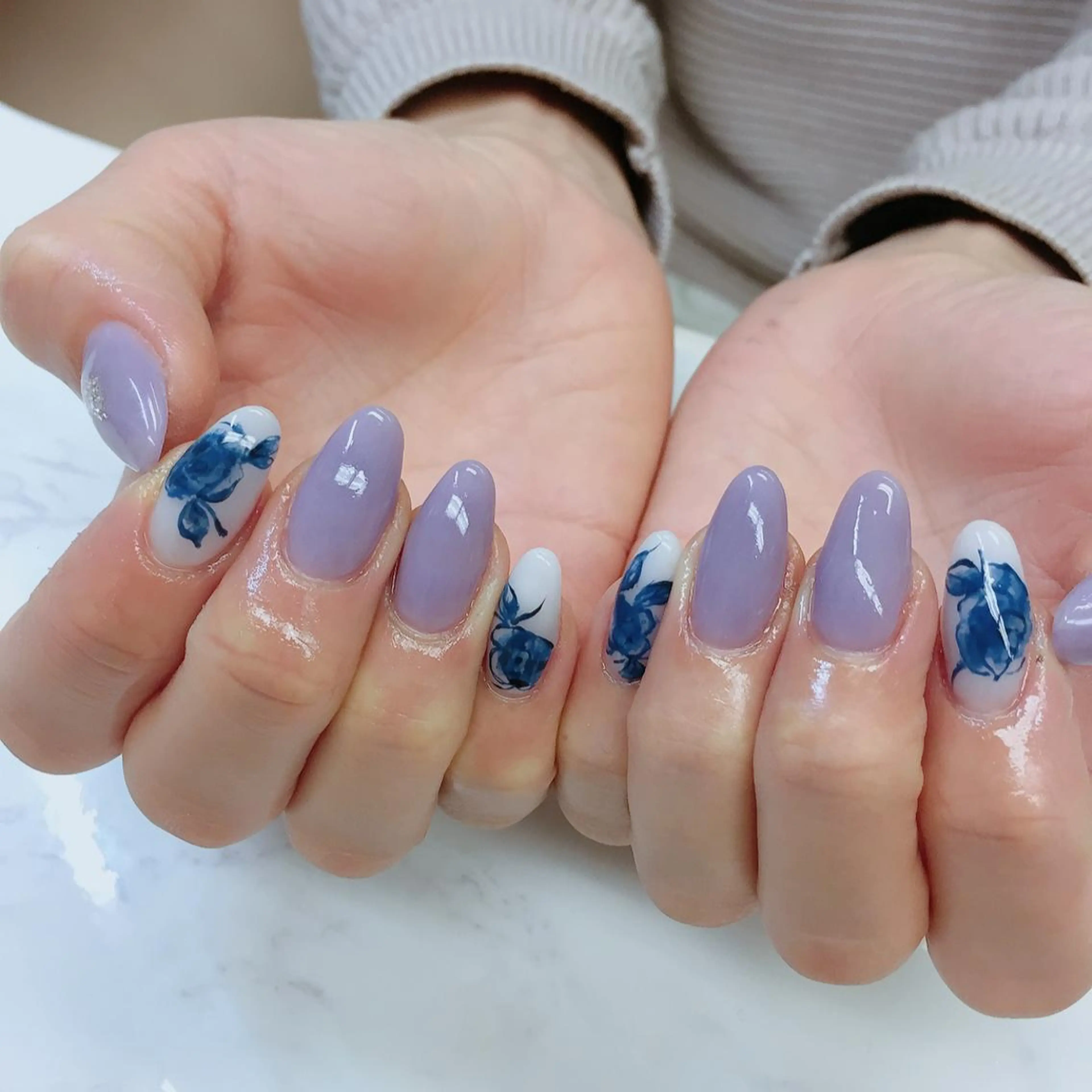 ミディアム ハンドネイル JNA認定講師🌸 RIEのネイルデザイン