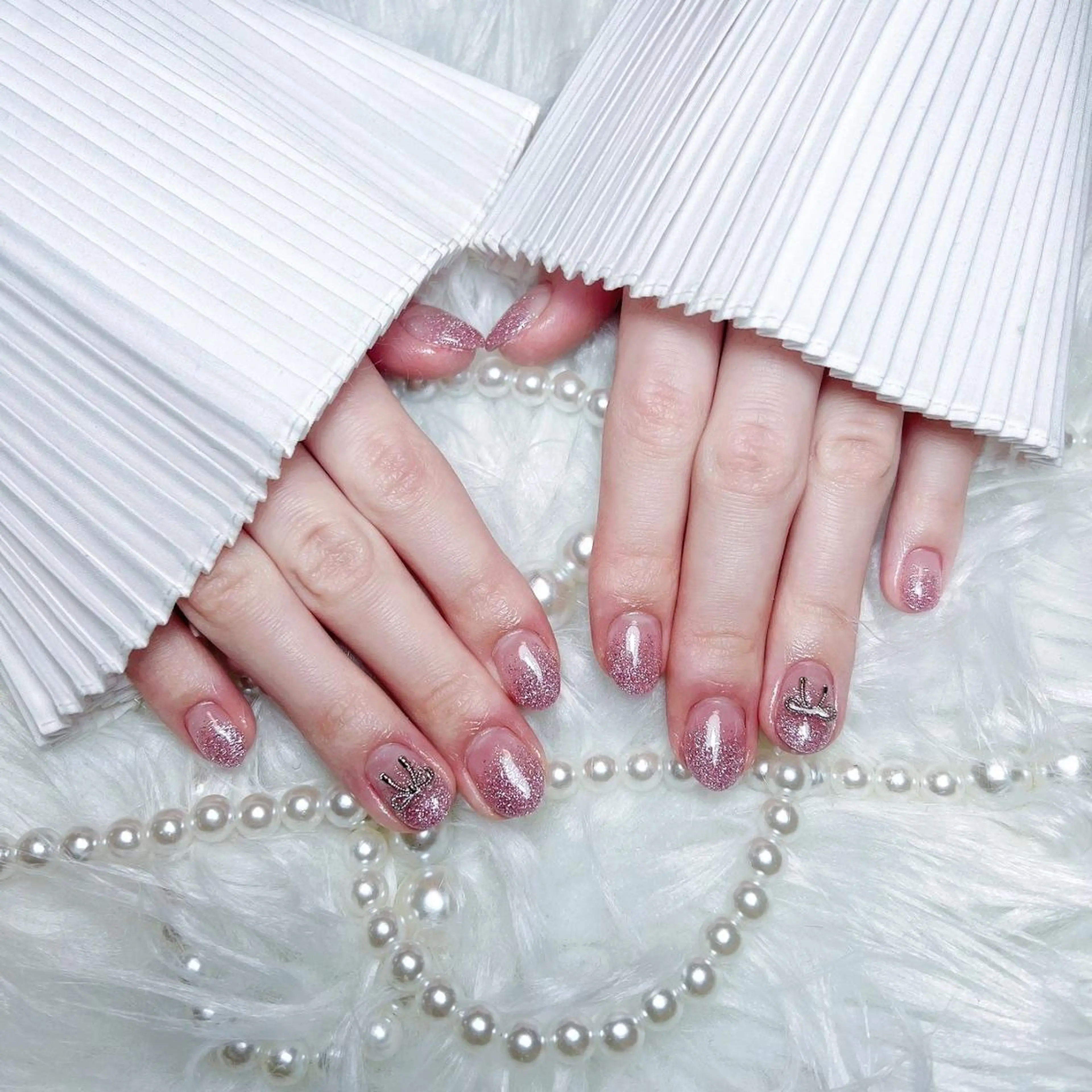 ネイル RAFFINE 月🦋🩵のネイルデザイン