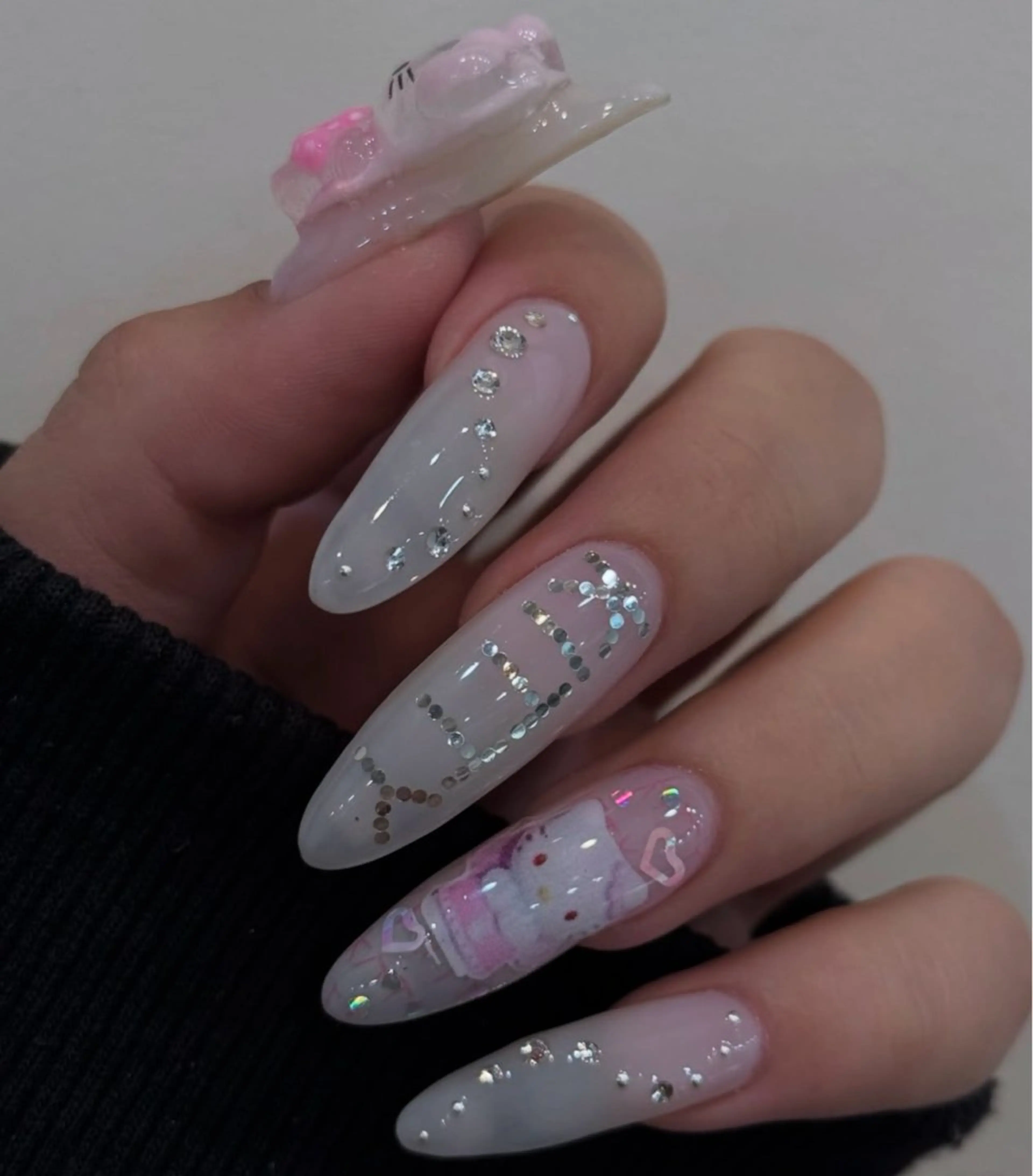 ネイル アートネイル オーロラネイル チークネイル フレンチネイル ガラスフレンチ ハンドネイル 🎀🎀YooLi Nail Salonのネイルデザイン