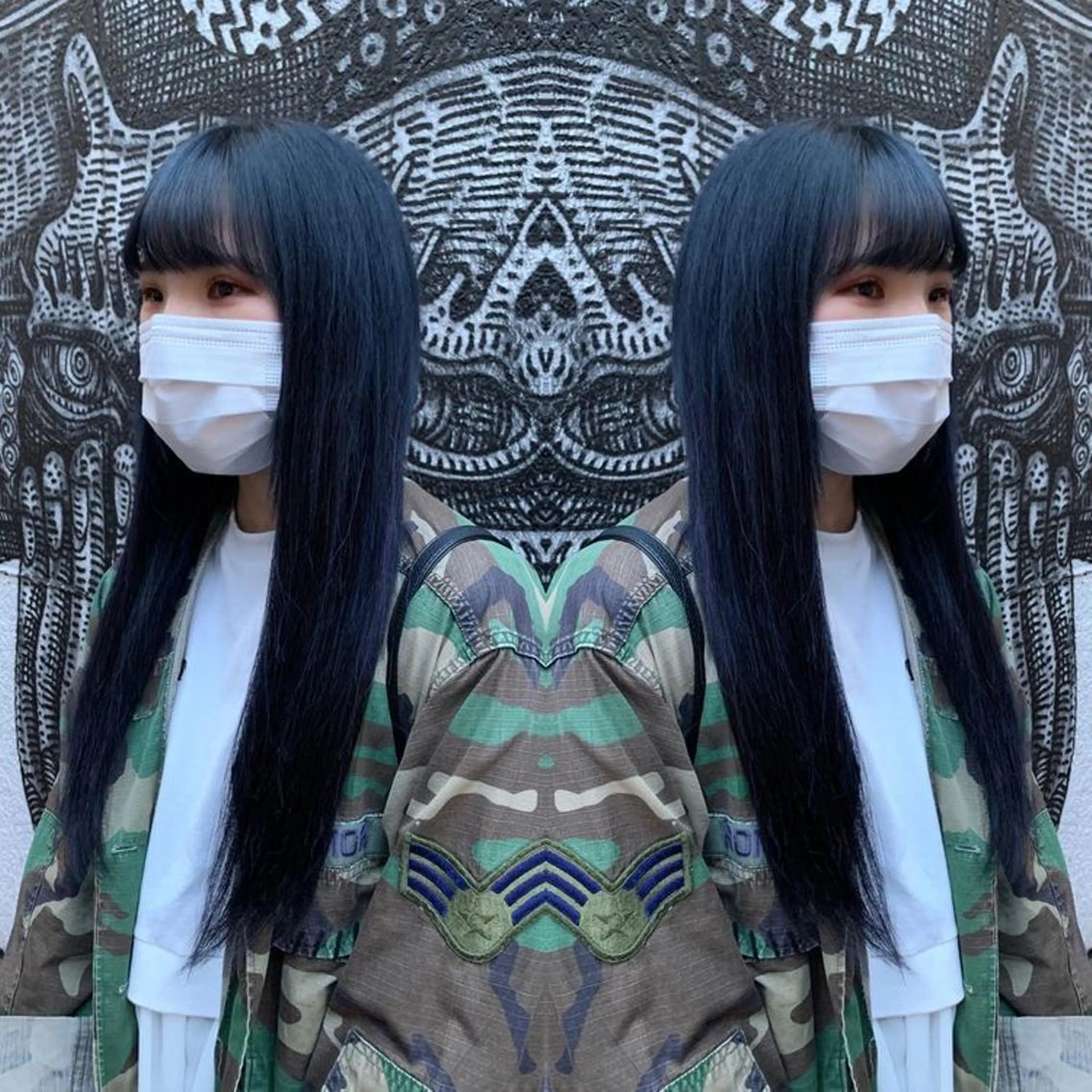 ロング カラー ヘアアレンジ 編み込みエクステ エクステ ロング haco+所属・🌈派手髪エクステ ブレイズ🌈ひろとのヘアスタイル