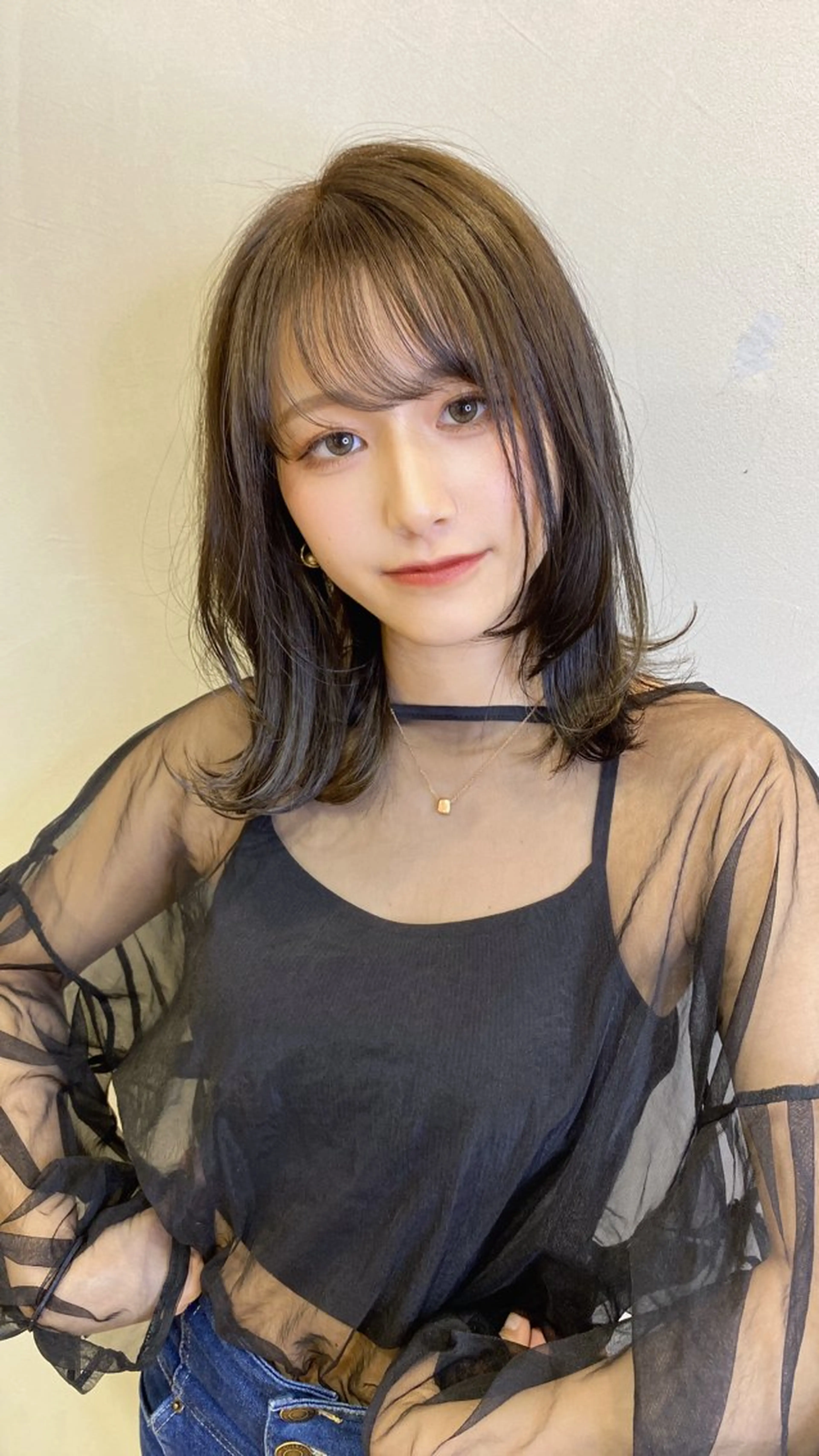 ミディアム akane/ 縮毛矯正/暖色のヘアスタイル