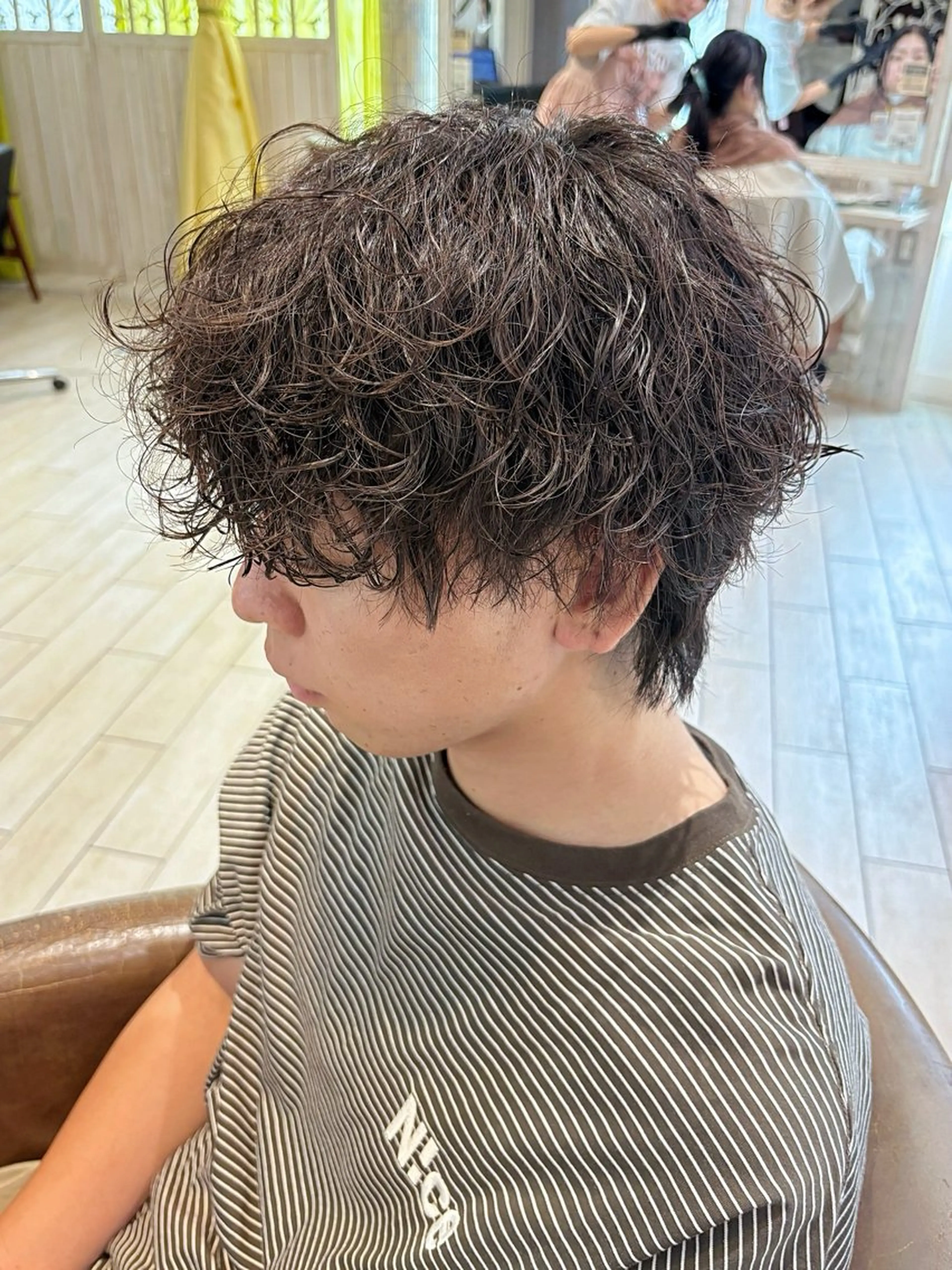 パーマ メンズ カット パーマ 増渕 駿介のヘアスタイル