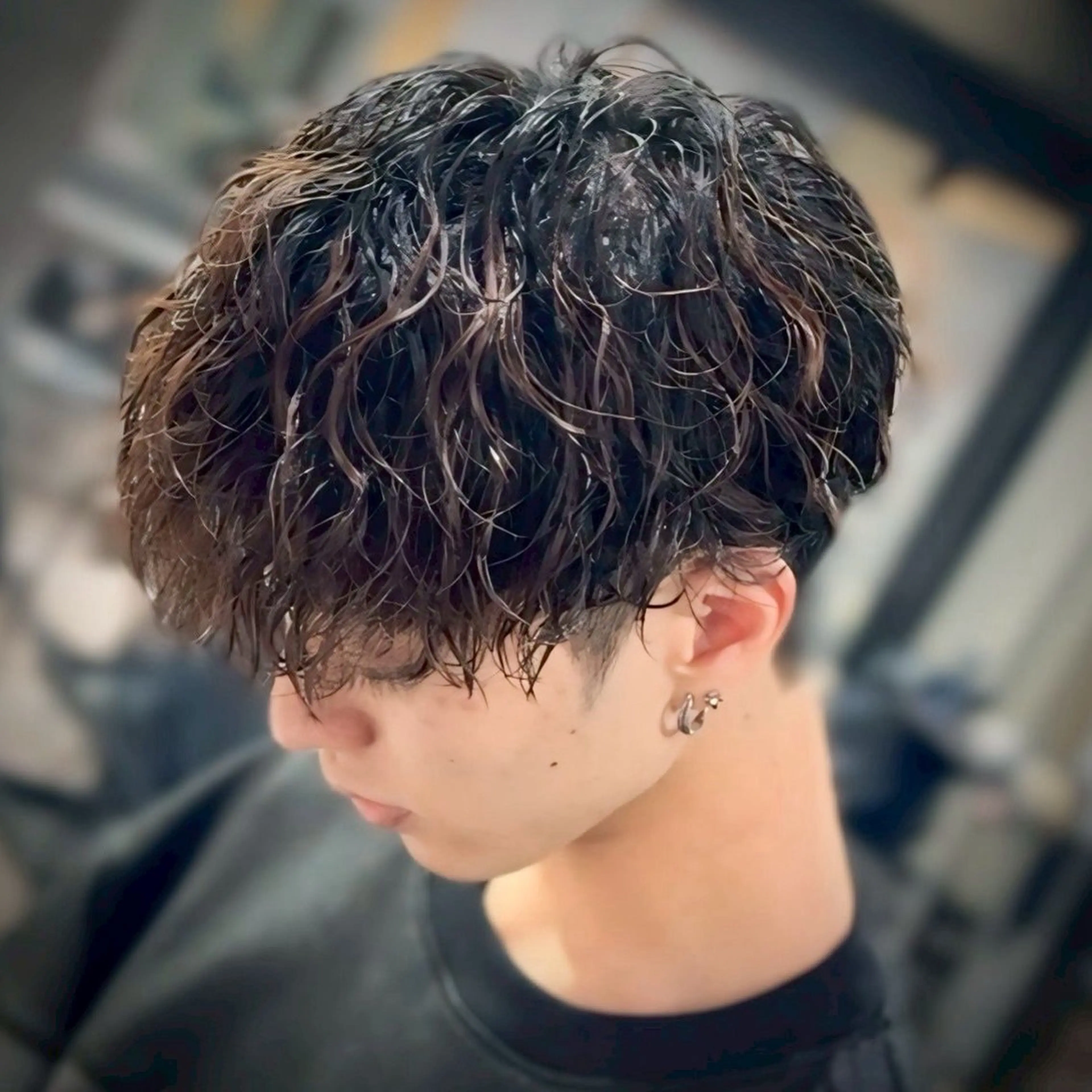 ショート パーマ メンズ カット パーマ Mens salon Ano.所属・石田 大成のヘアスタイル