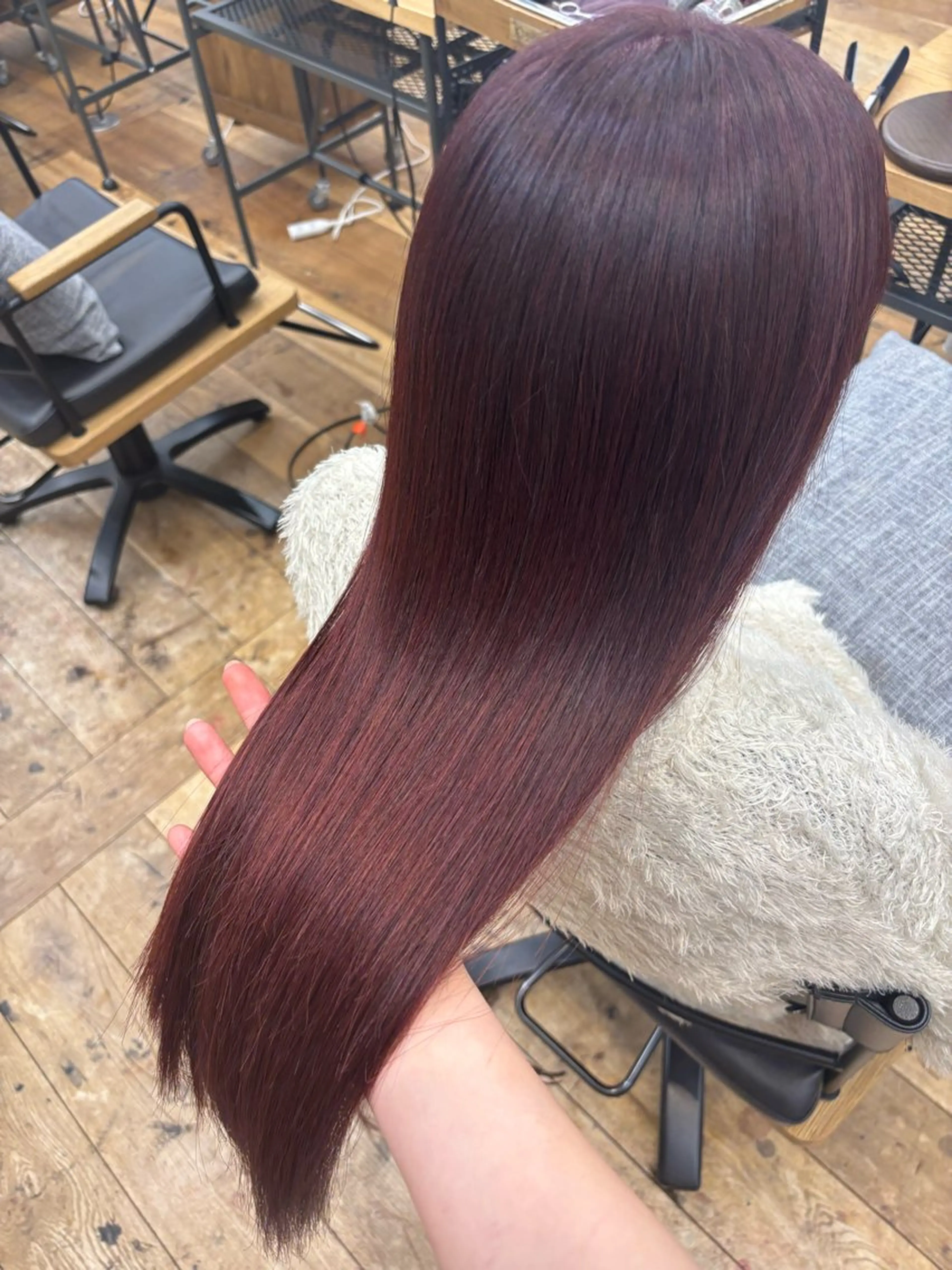 カラー レッドカラー ヘアカラー トリートメント Belle 新宿店所属・🐰パーマモデル 募集中/ゆな🐰のヘアスタイル