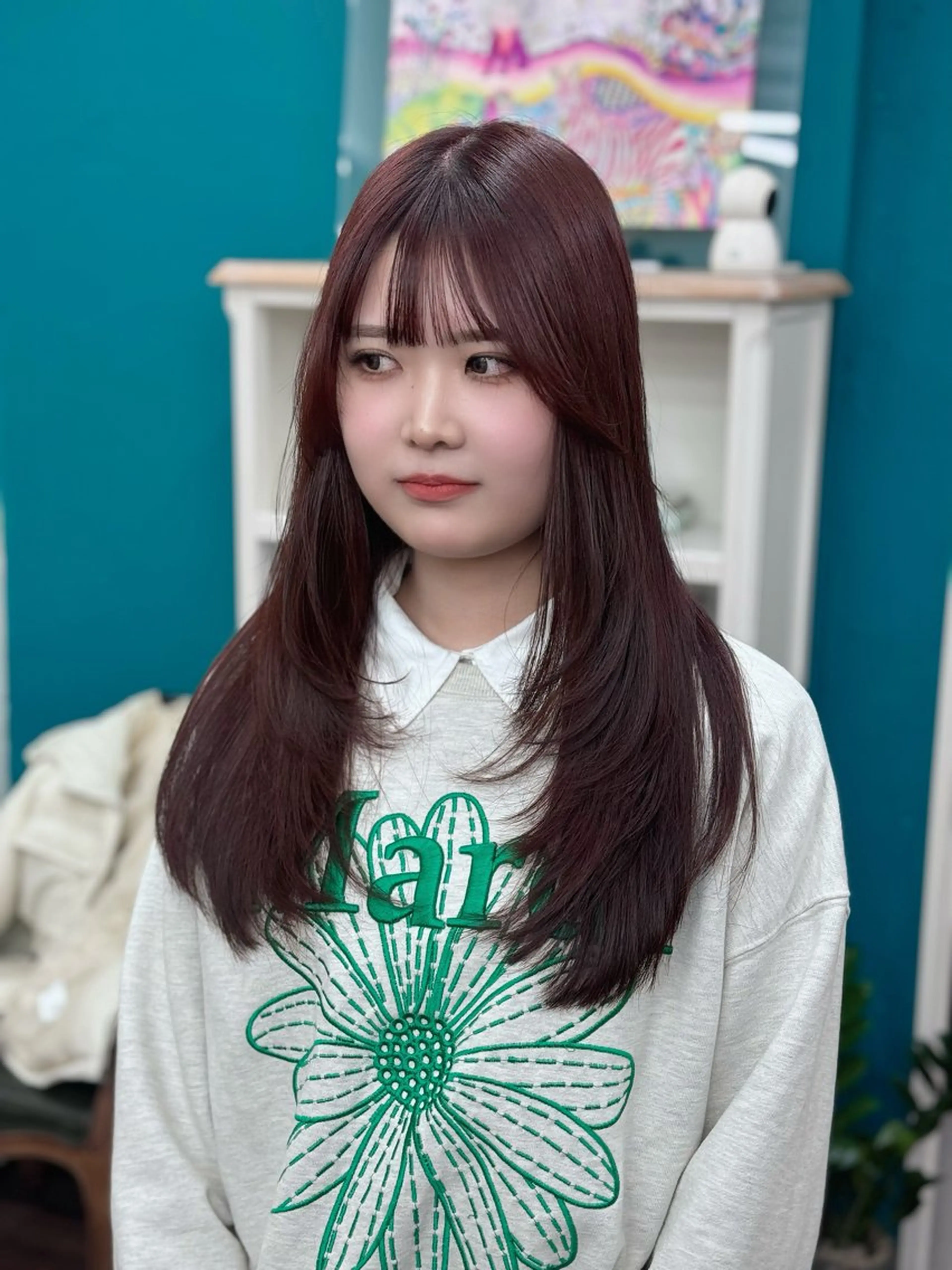 ロング カラー ブラウンカラー レッドカラー レッドブラウン レイヤーカット カット ウルフ/レイヤー /パーマ　ナユタのヘアスタイル