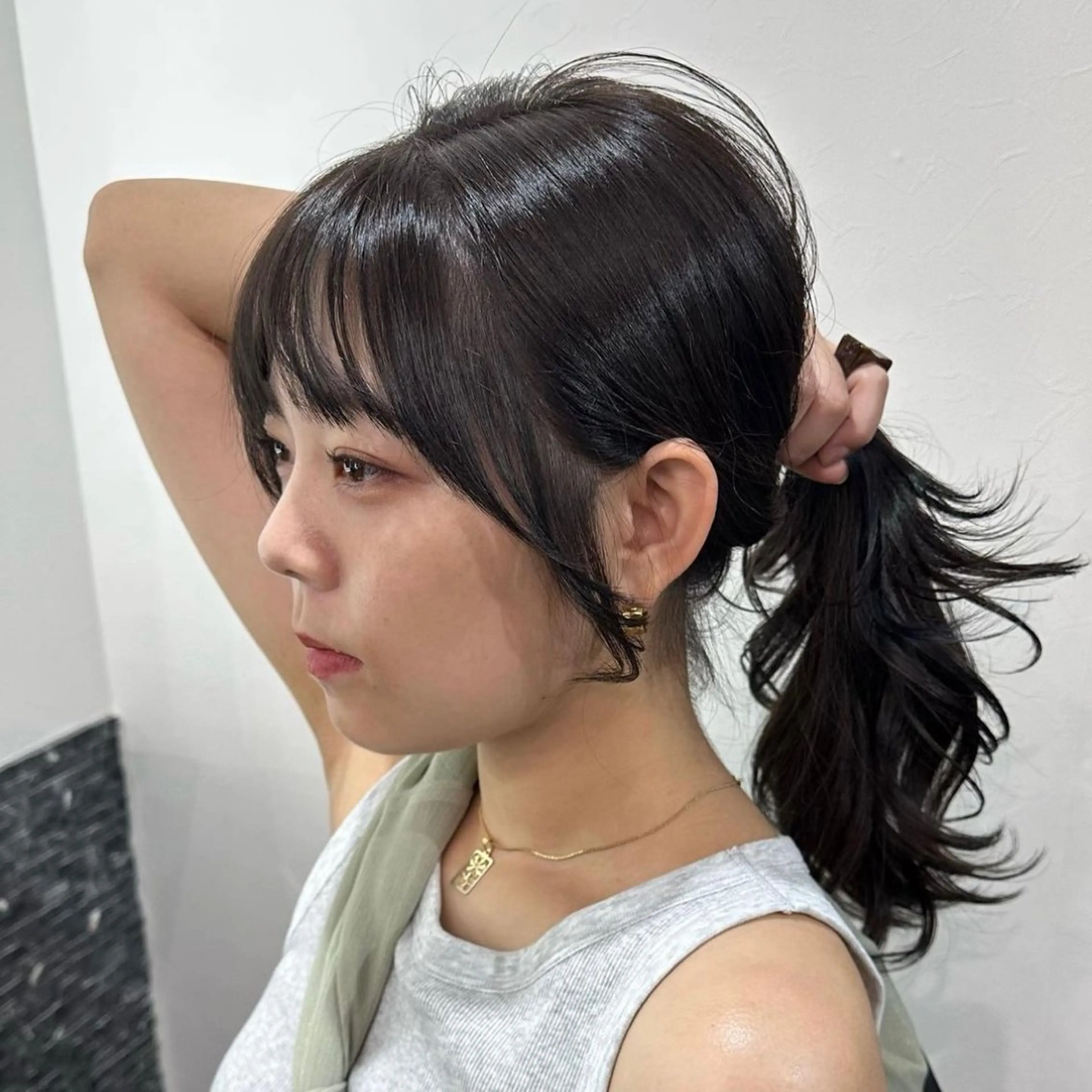 ロング カラー カット トリートメント 韓国レイヤーカット要 暗透カラー📓吉祥寺のヘアスタイル