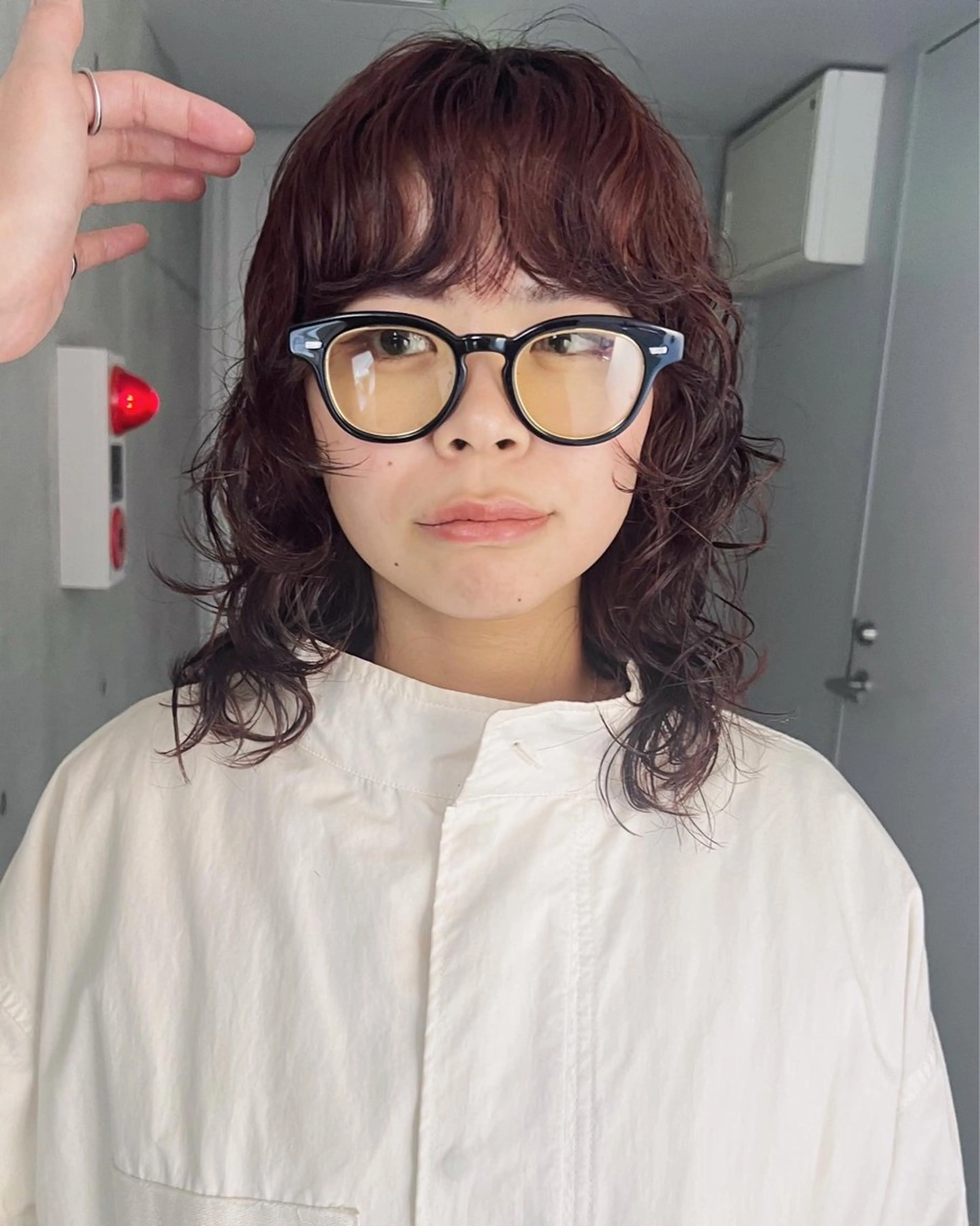 ミディアム カラー パーマ ミディアムパーマ sakoda shunkiのヘアスタイル