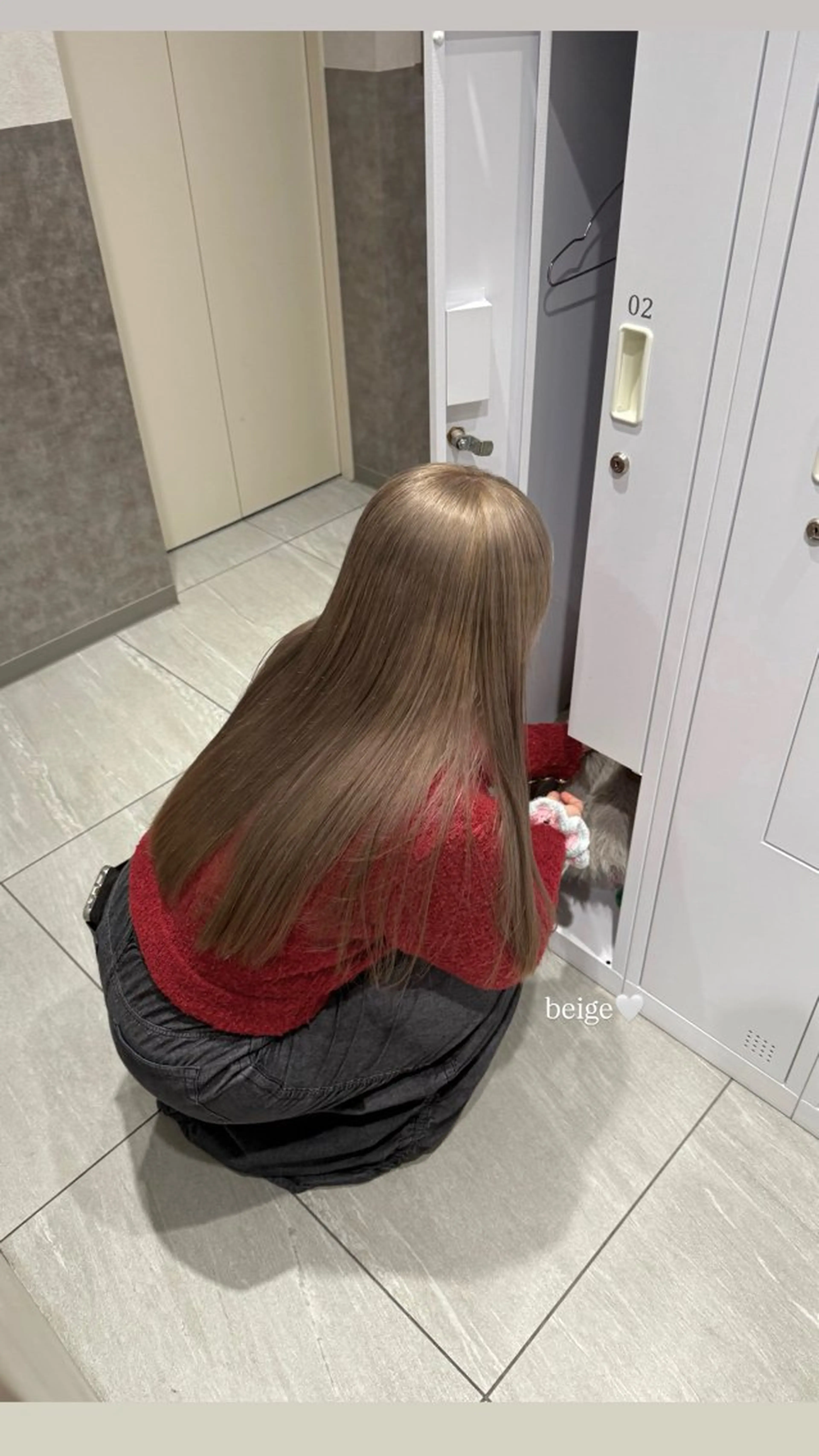 ロング カラー ベージュカラー ブリーチ ハイトーンカラー 髪質改善 カット ヘアカラー トリートメント SALOWIN広島所属・ブリーチカラー/ ベージュ/SARAのヘアスタイル