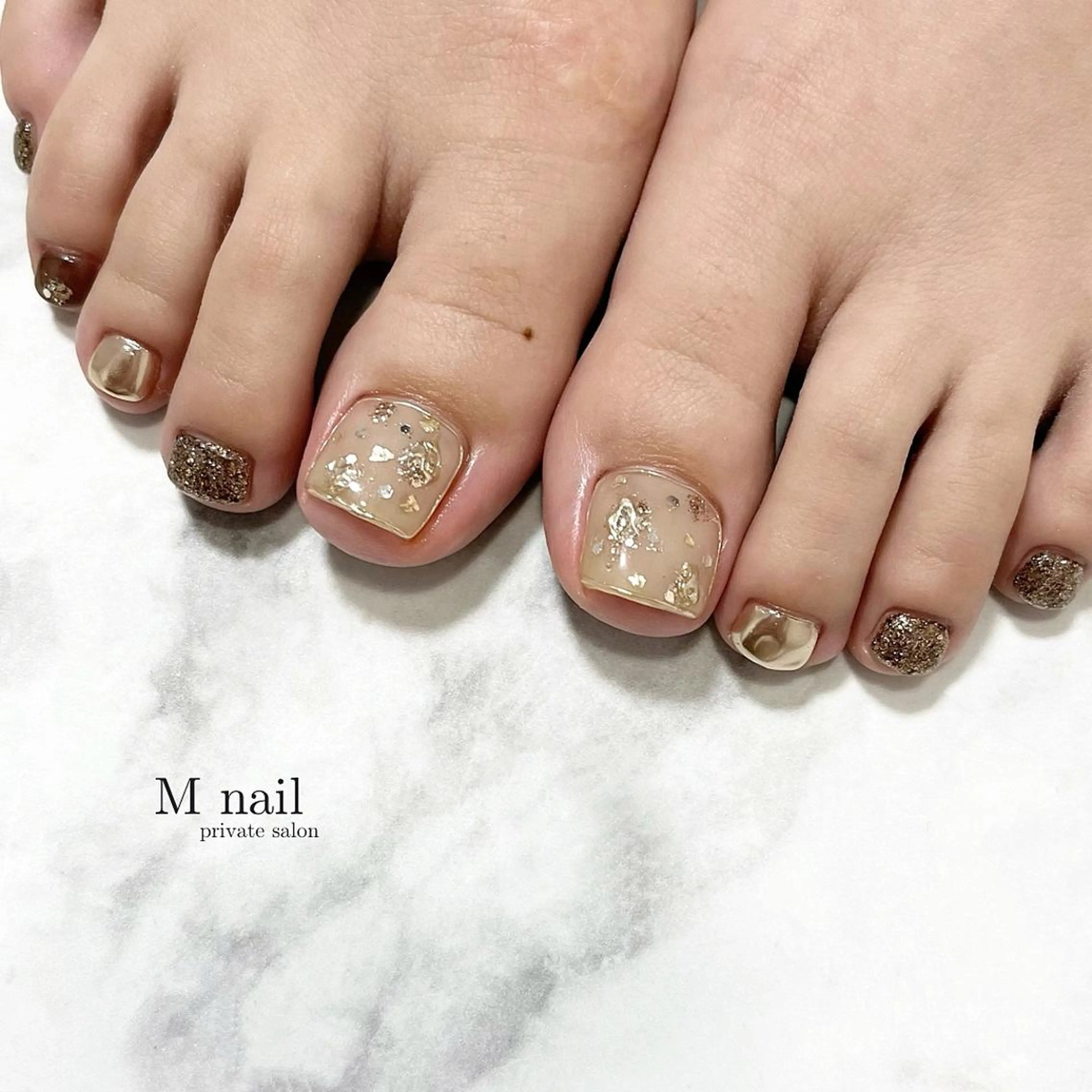 ネイル 持ち込み フットネイル M　nail所属・M nailのネイルデザイン