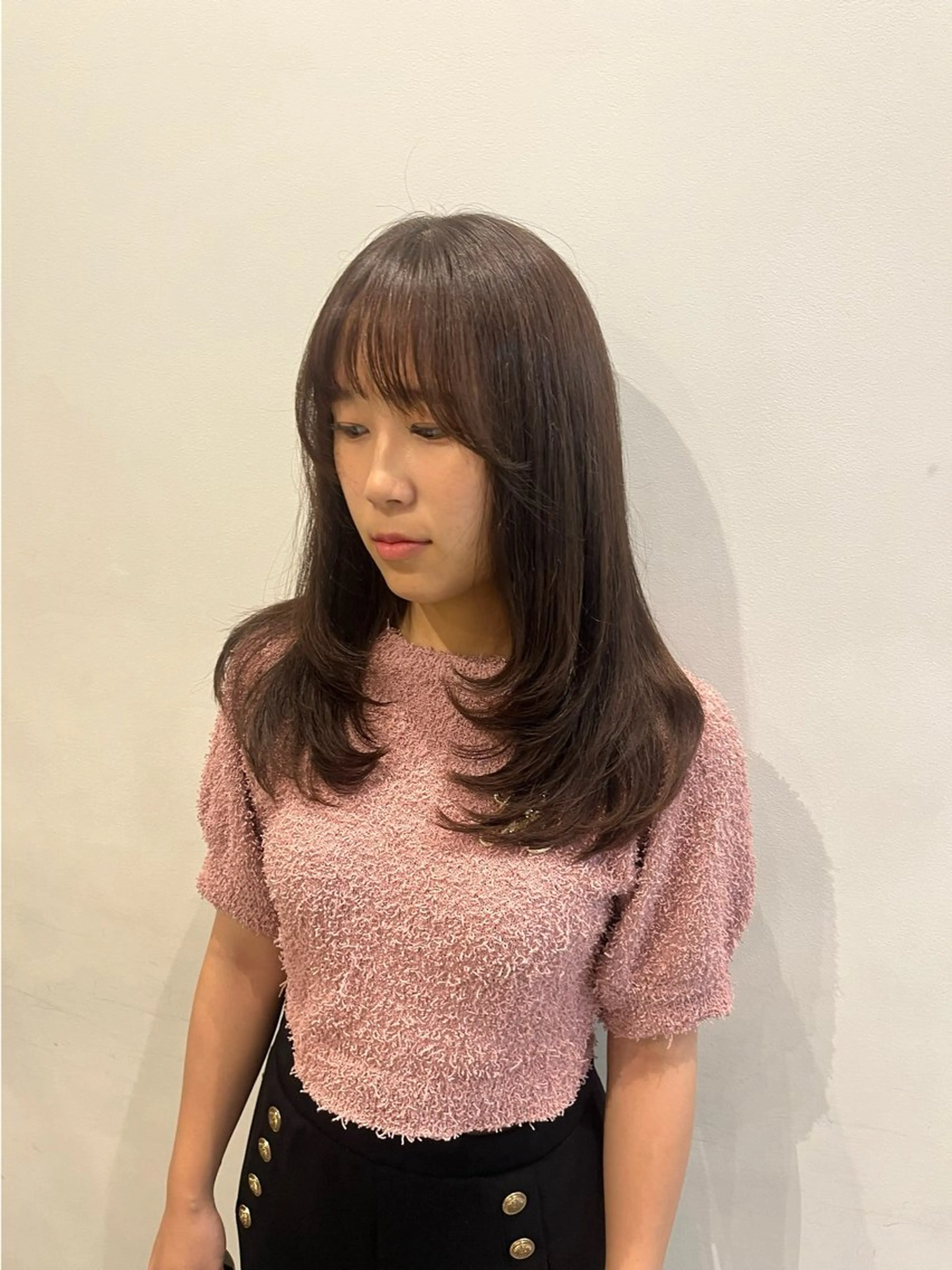 ロング 韓国レイヤーカット/ ハイトーン/マアヤのヘアスタイル