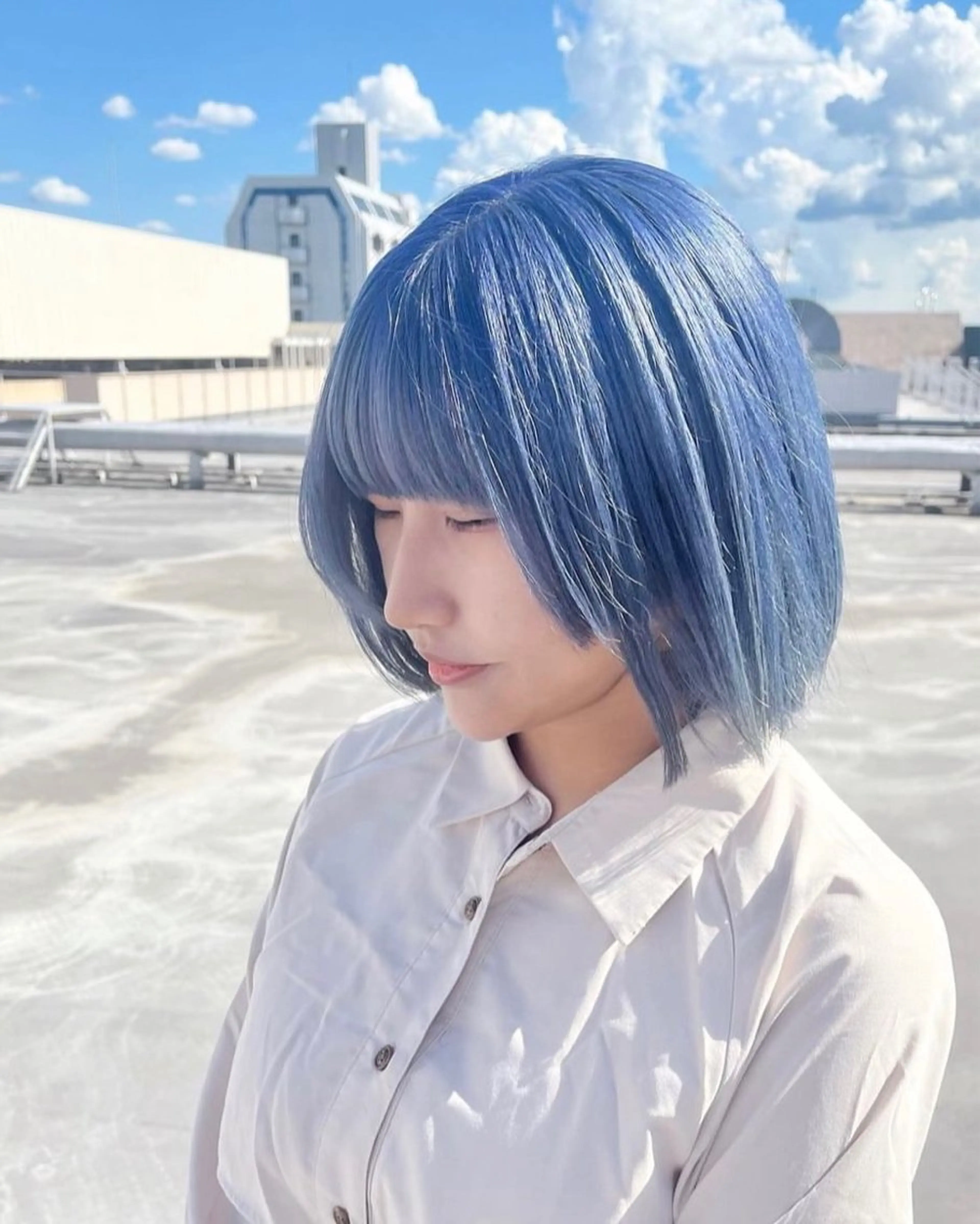 ミディアム 顔周りレイヤー カット❄️石川瑠青のヘアスタイル