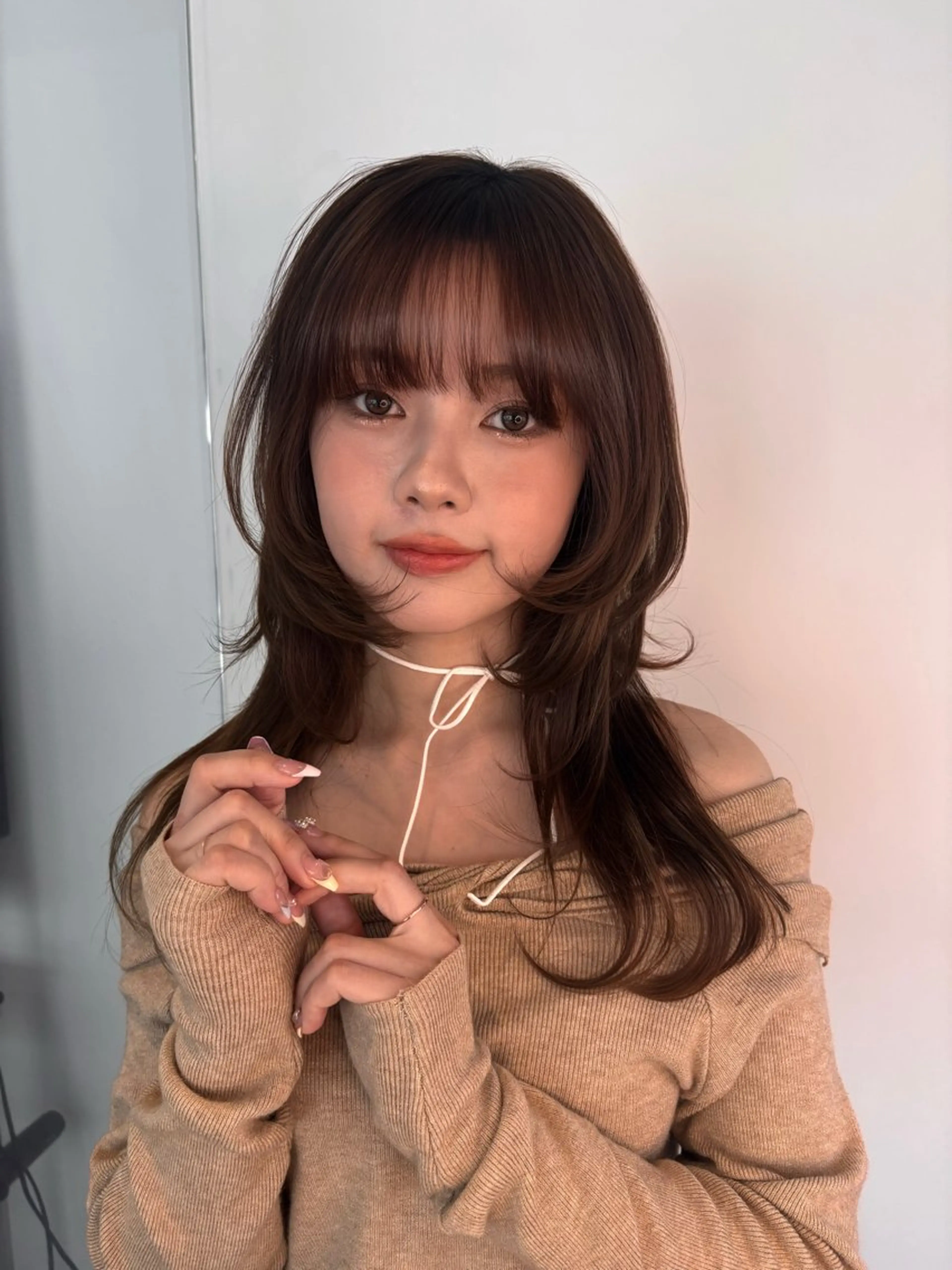 セミロング ハッシュカット カット ヘアカラー 透明感/韓国ヘア/ miyu 🎀のヘアスタイル