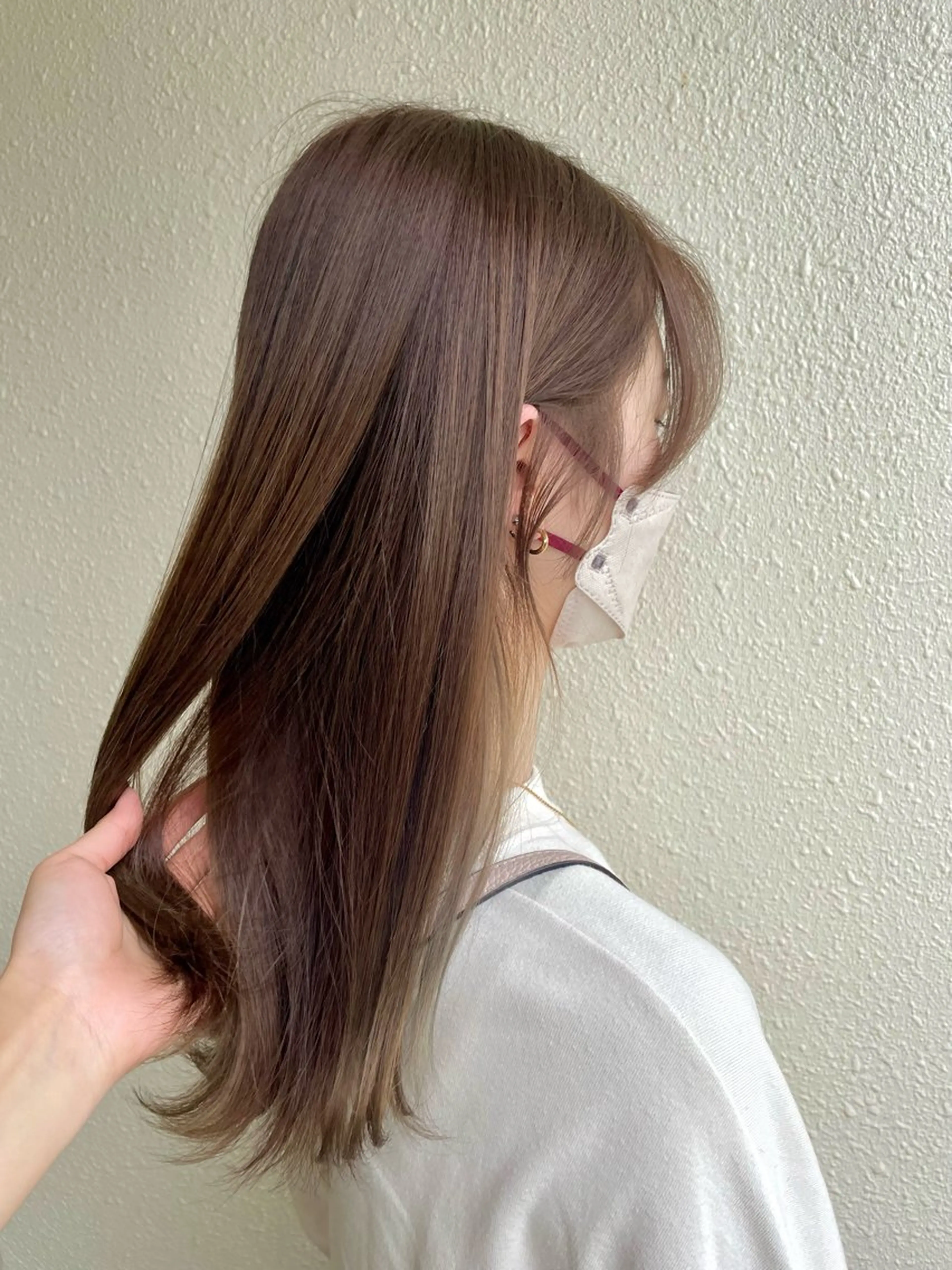 【透明感が欲しい方に🌿】　　　　　　　　　　　　　ケアカラー+イイスタンダード2stepトリートメント+20ヘッドスパの写真