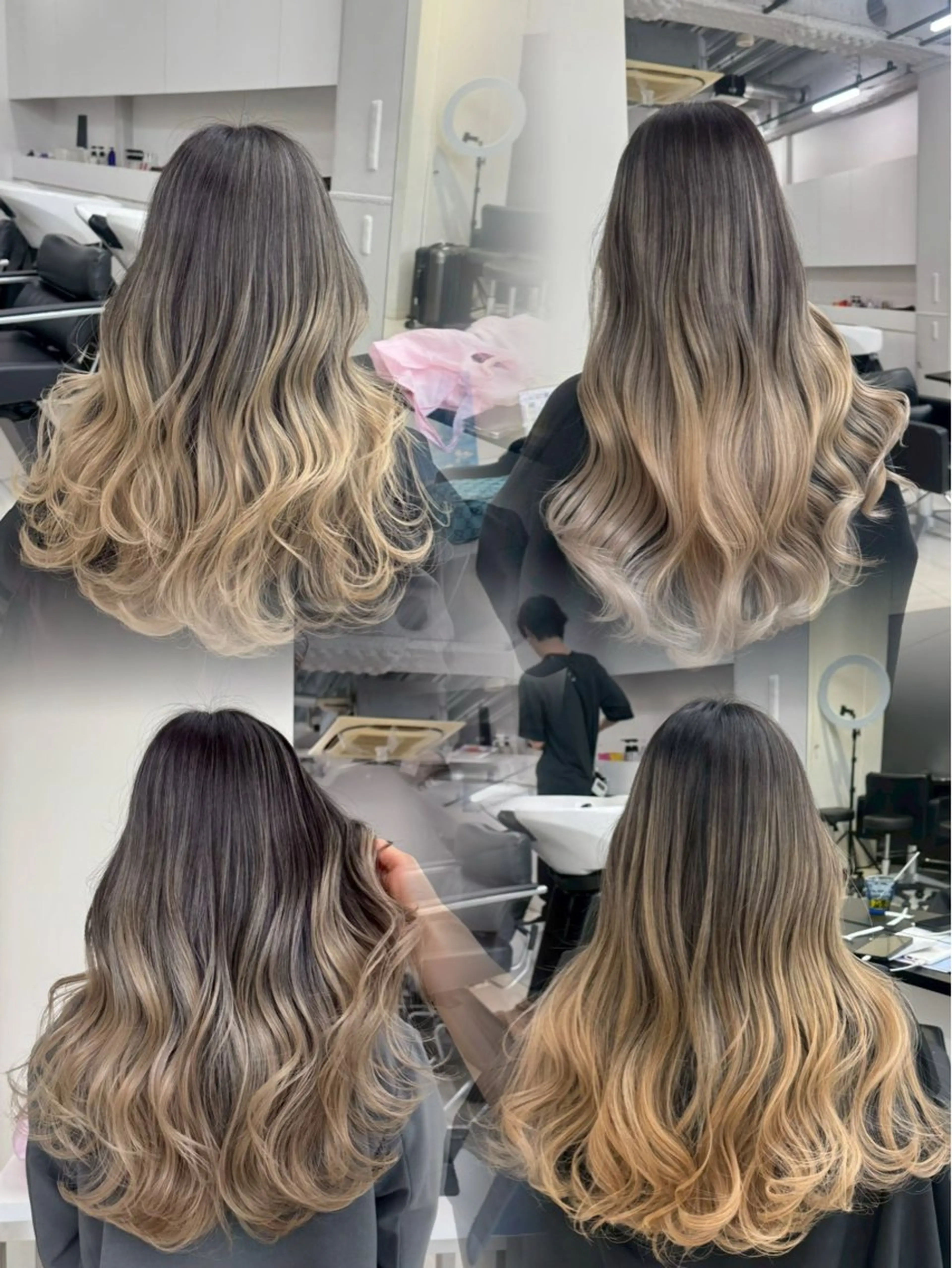 ミディアム レイヤーカット ヘアカラー ALIVE ゆずはのヘアスタイル