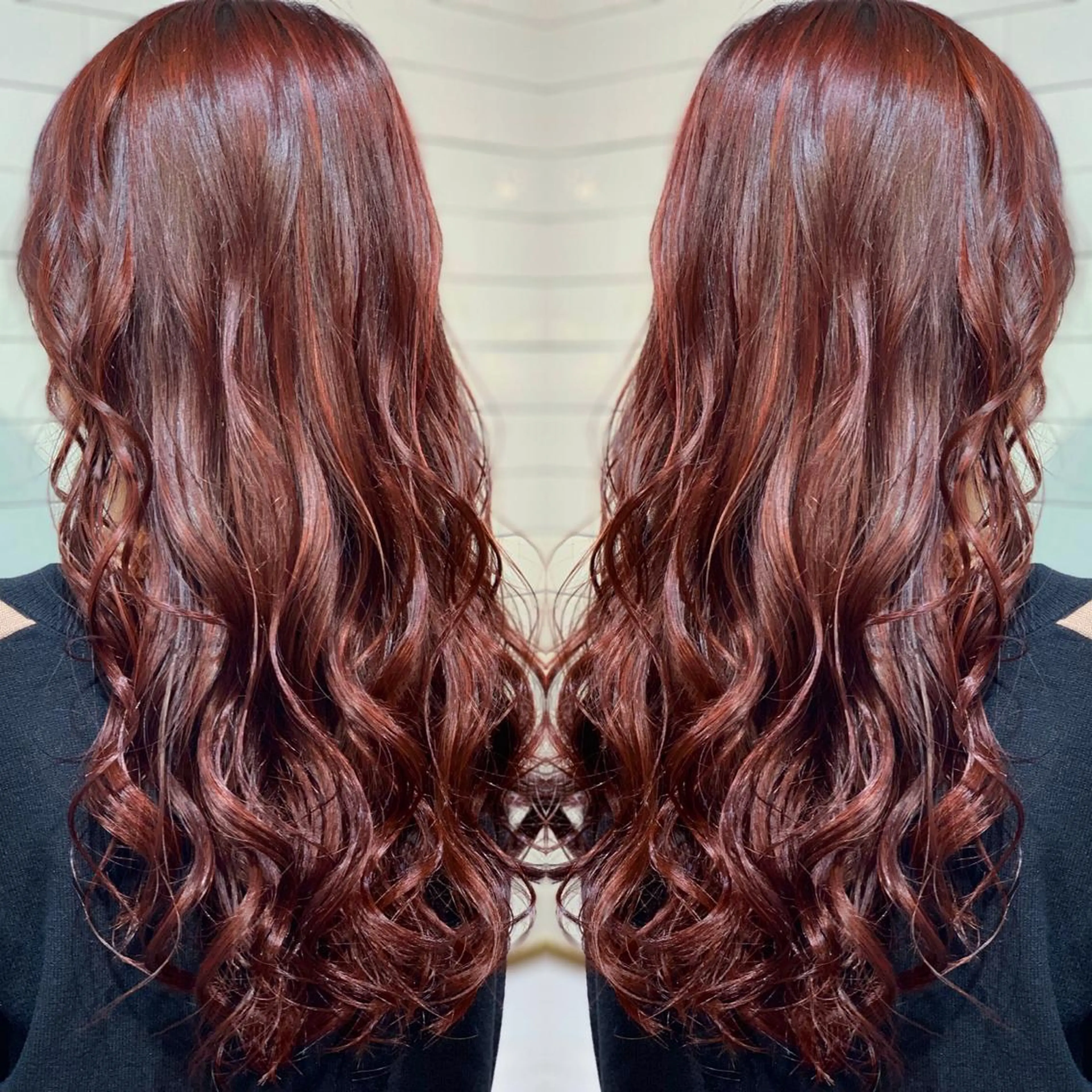 ロング カラー ヘアアレンジ 髪質改善×ハイトーン 中田啄也のヘアスタイル