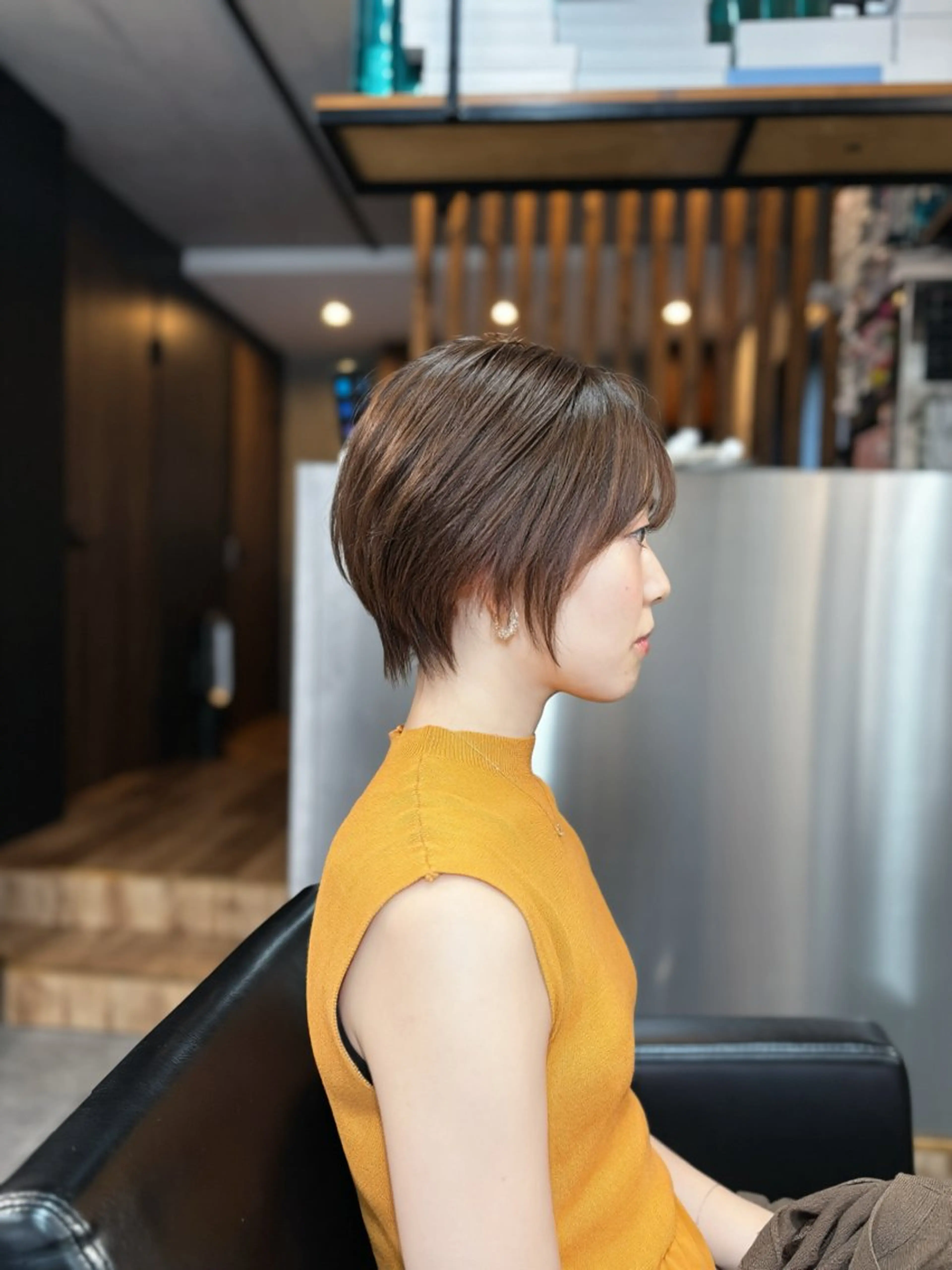 ショート カラー パーマ ハンサムショート 丸みショート ベリーショート くびれヘア 髪質改善 カット ヘアカラー トリートメント ショートボブ縮毛矯正 髪質改善のプロ山道潤のヘアスタイル