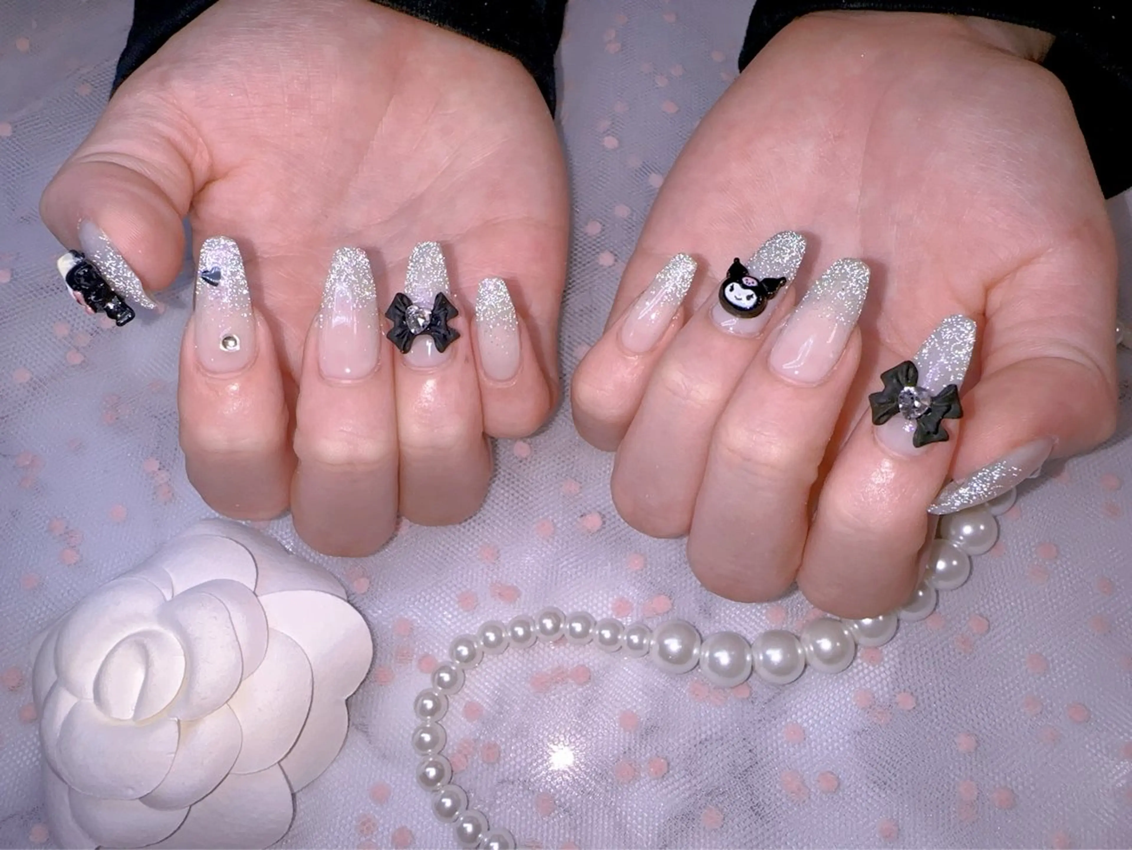 ネイル オーロラネイル フットネイル 韓国ネイル ラメ(グリッター) ラメグラデーション ハンドネイル Belle nail salon 新小岩のネイルデザイン