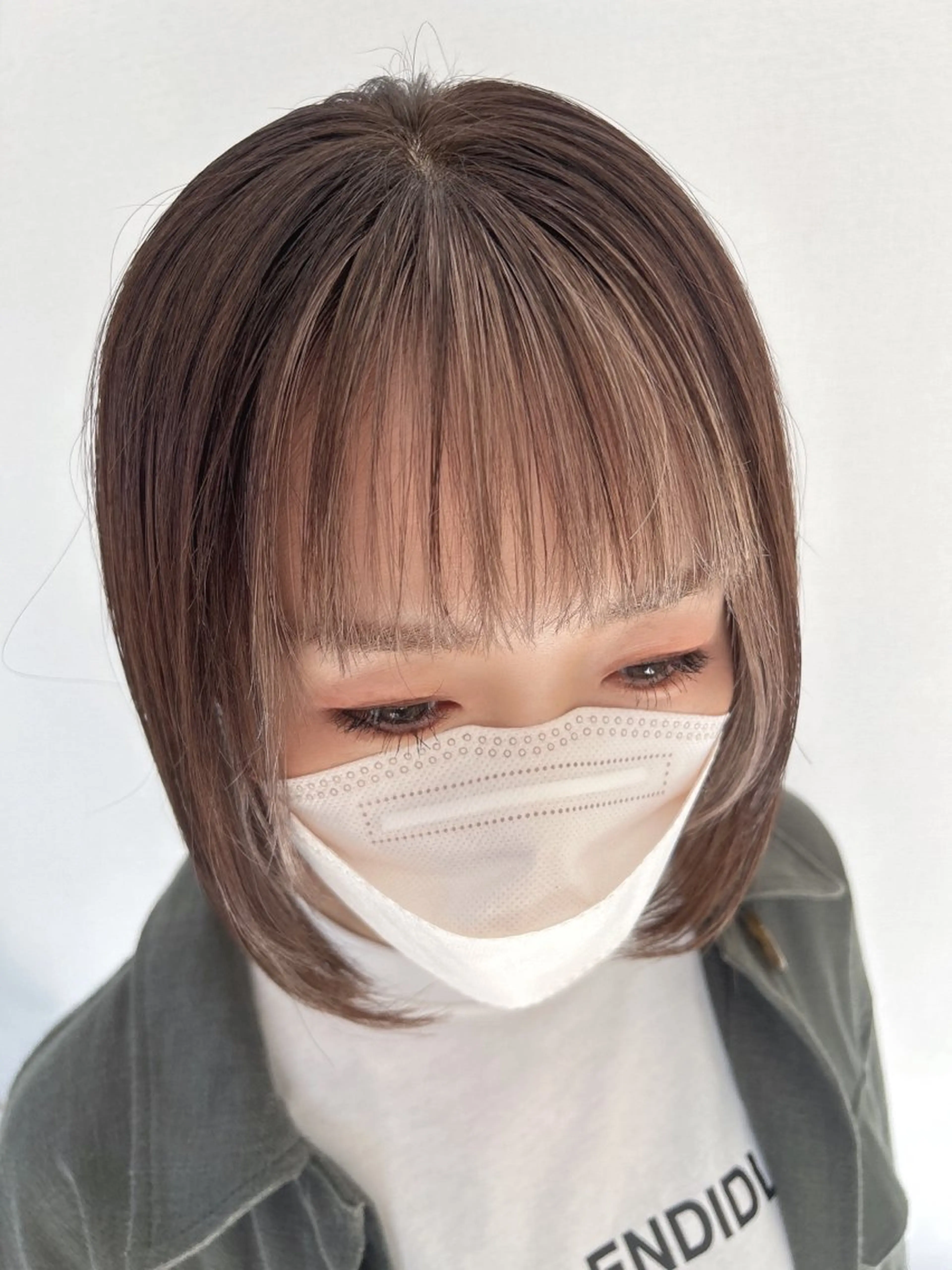 ミディアム 似合わせカット 縮毛矯正 キッズヘアー ルッツのヘアスタイル