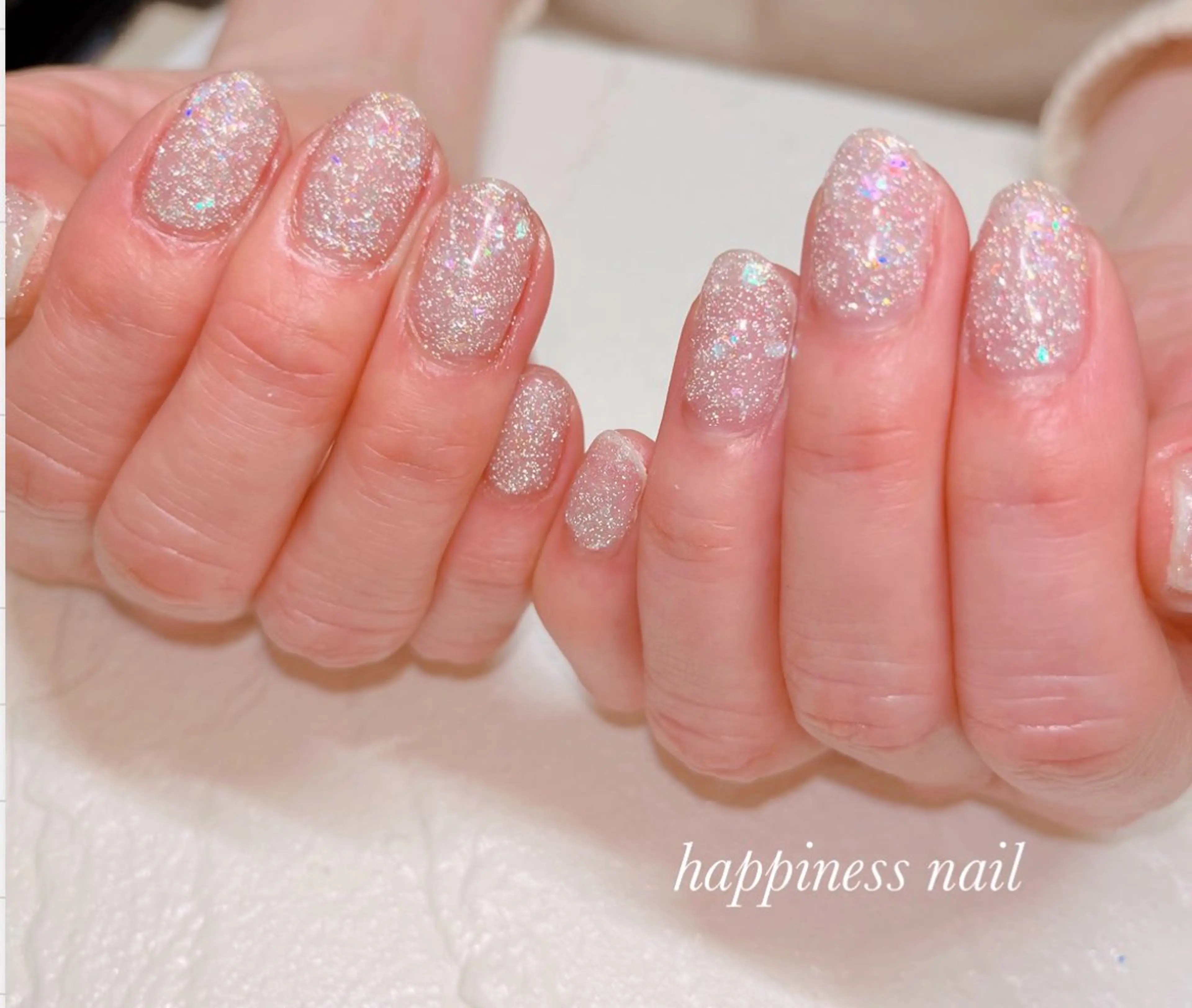 ネイル フラッシュネイル キラキラネイル happiness nailのネイルデザイン