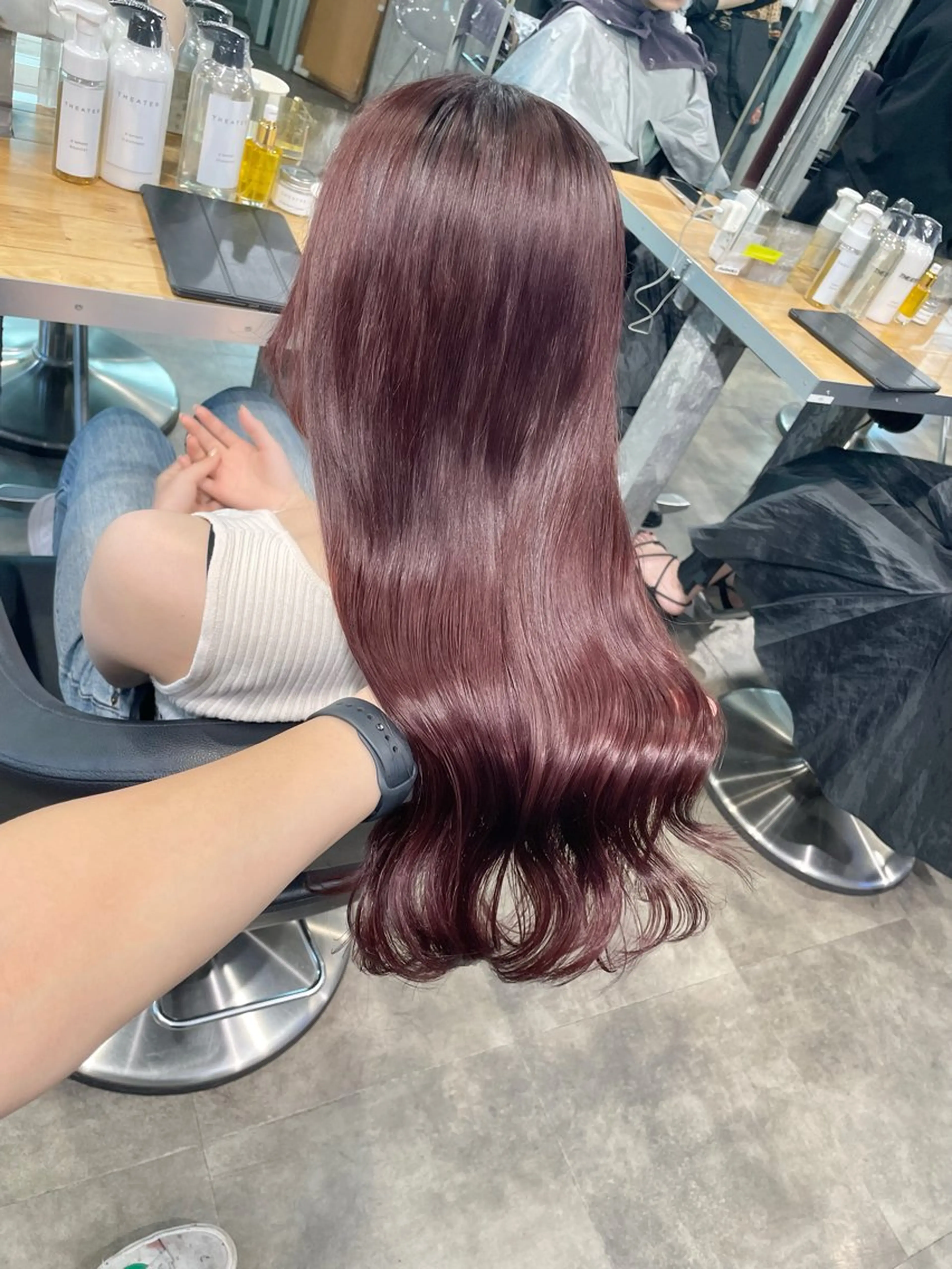 ロング カラー カット ヘアカラー トリートメント ヘッドスパ ヘアセット ベージュカラー💖 やすひろのヘアスタイル